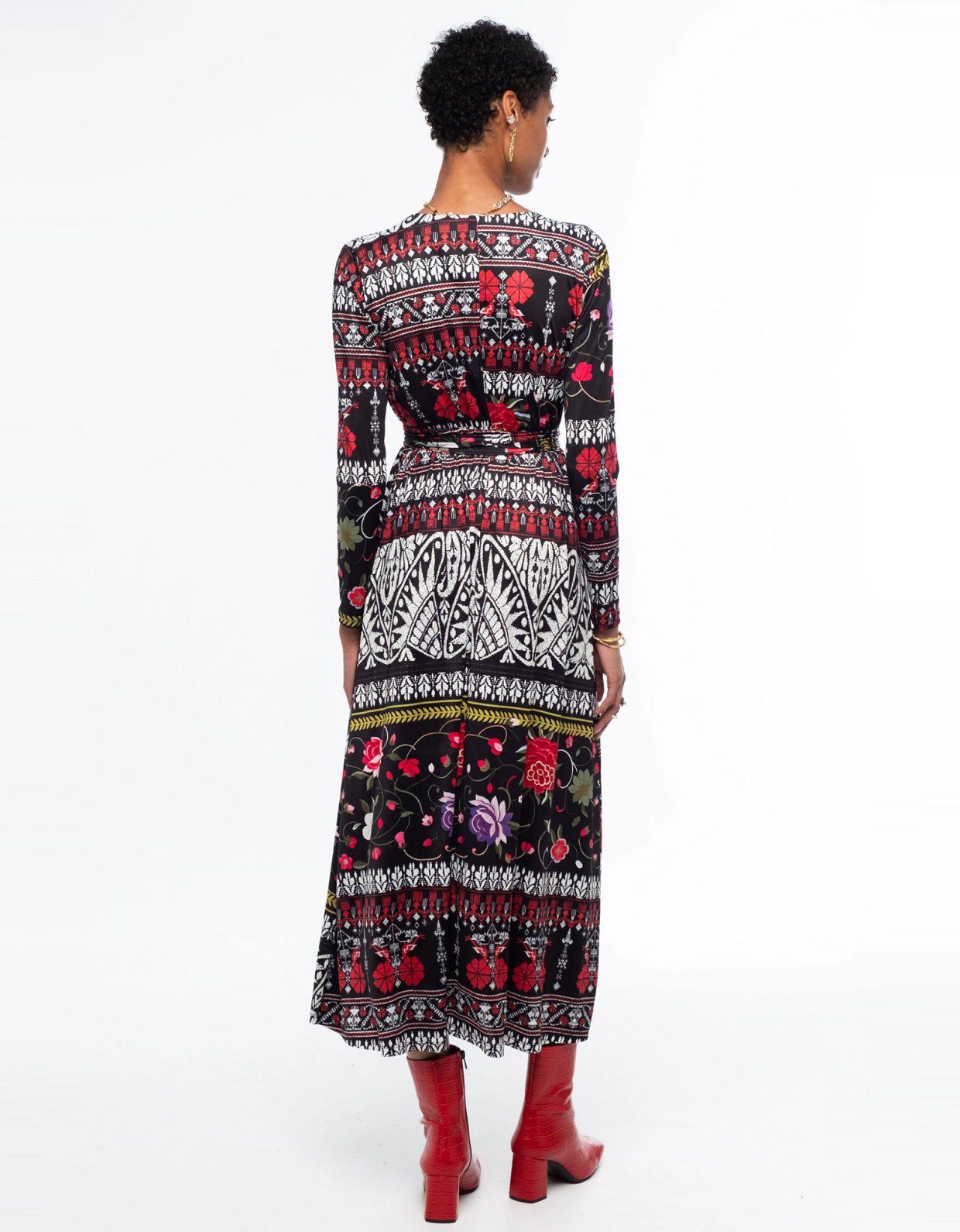 Peace and Chaos Flora wrap long dress