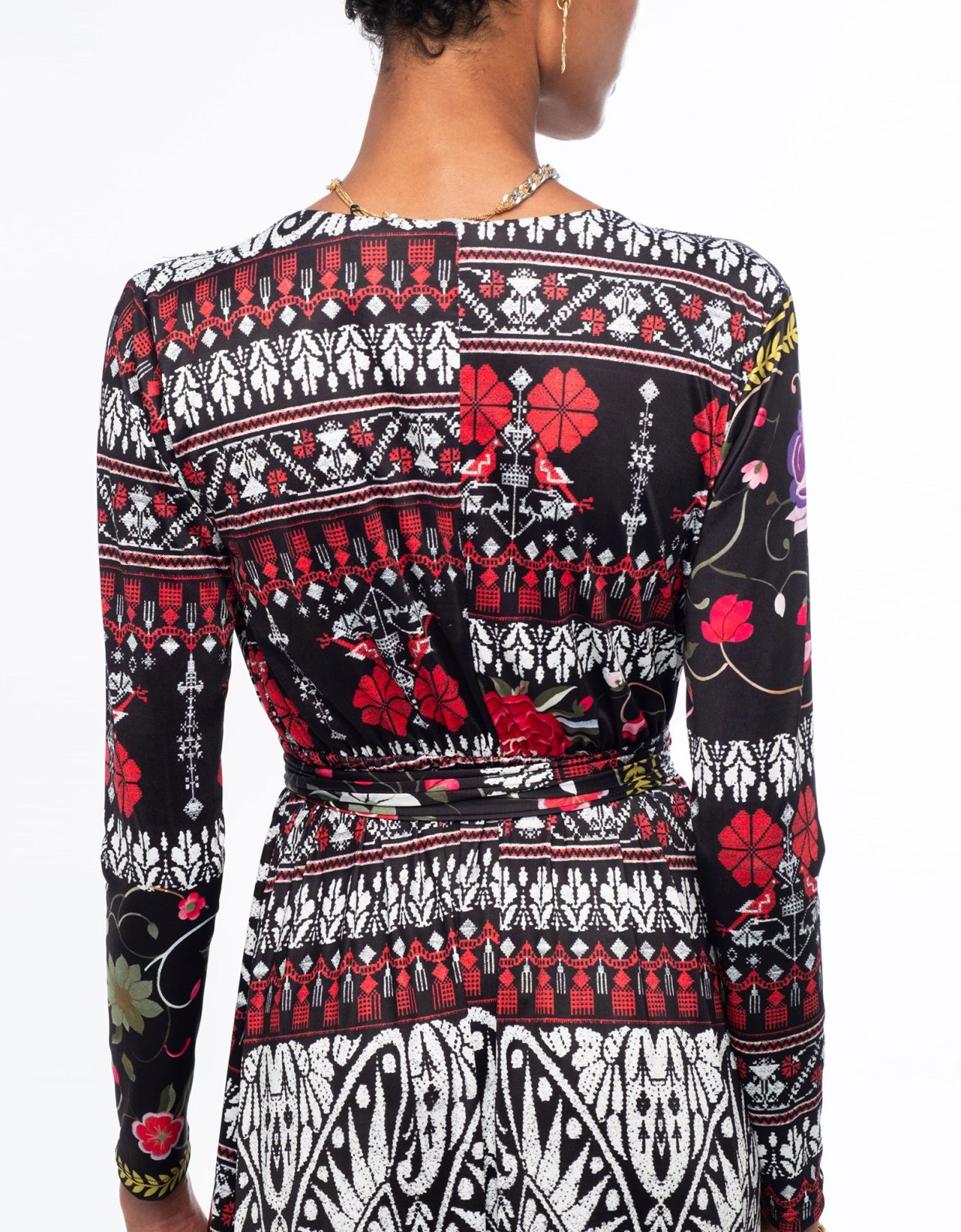 Peace and Chaos Flora wrap long dress