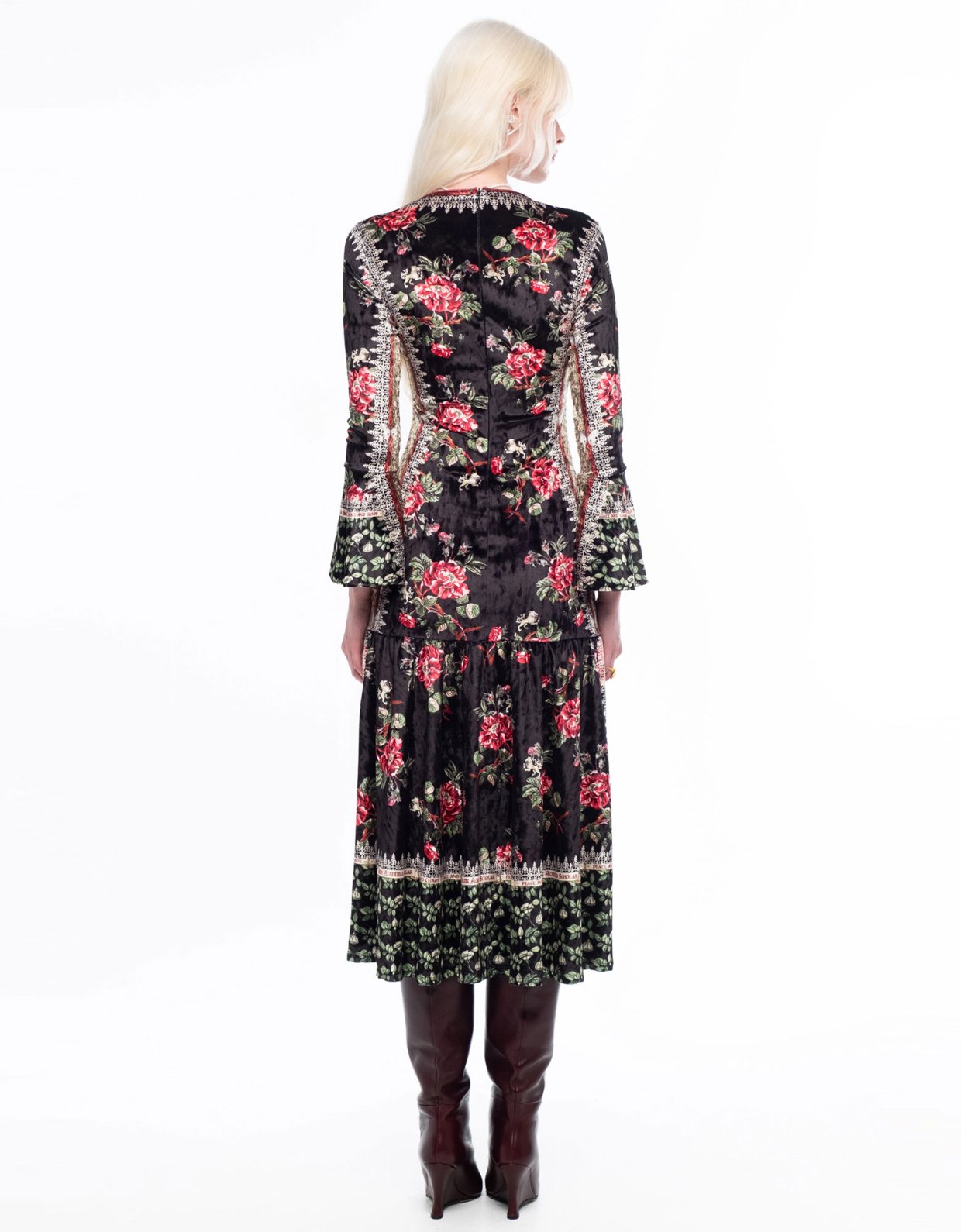 Peace and Chaos Imperial velvet long dress