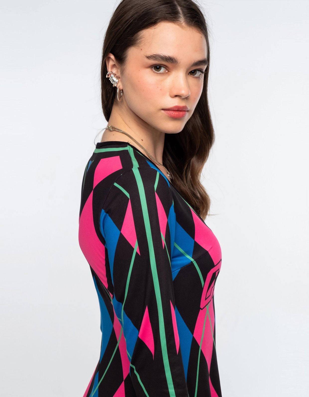 Peace and Chaos Argyle long dress