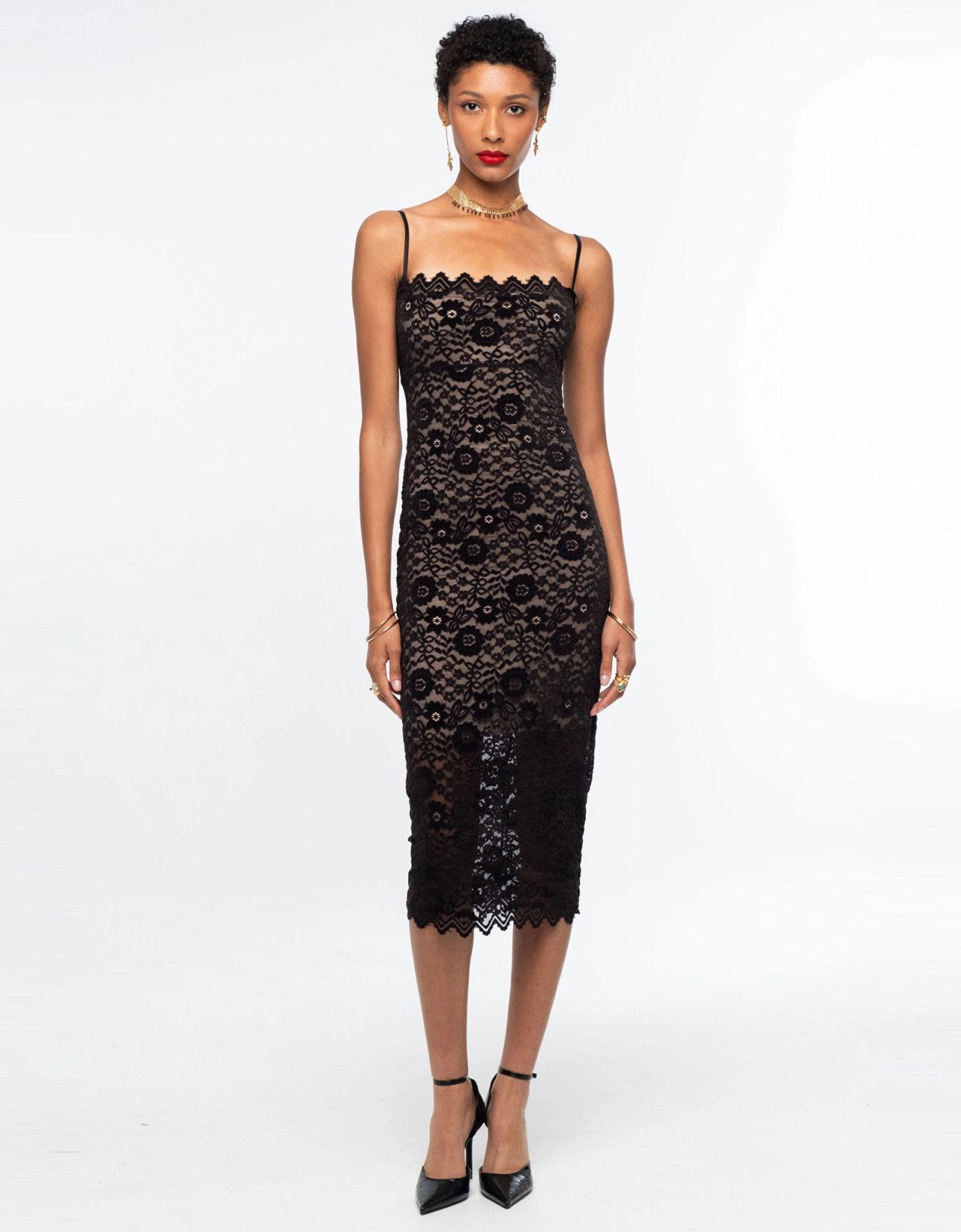 Peace and Chaos Enchanted midi lace dress
