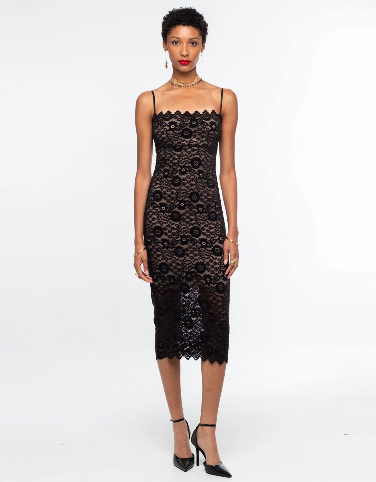 Peace and Chaos Enchanted midi lace dress