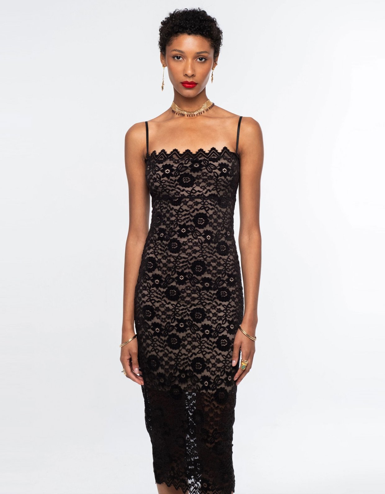 Peace and Chaos Enchanted midi lace dress