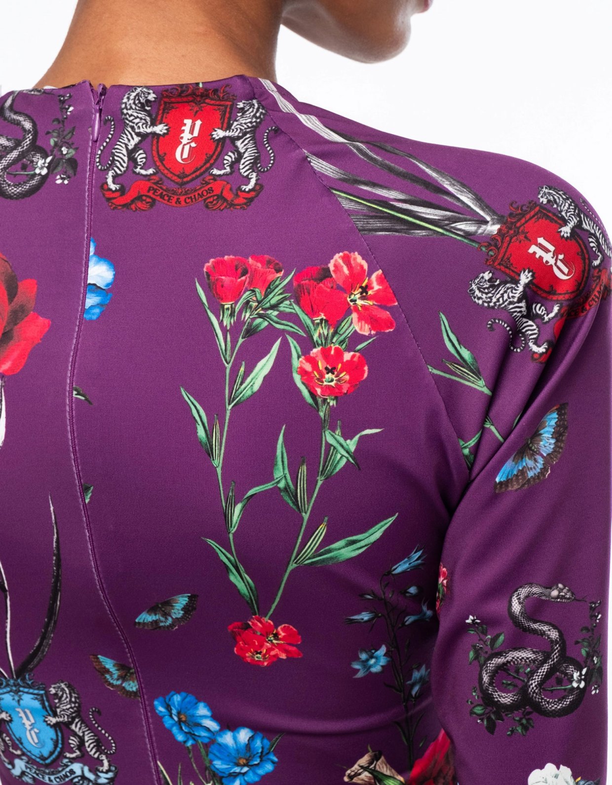 Peace and Chaos Violet short dress
