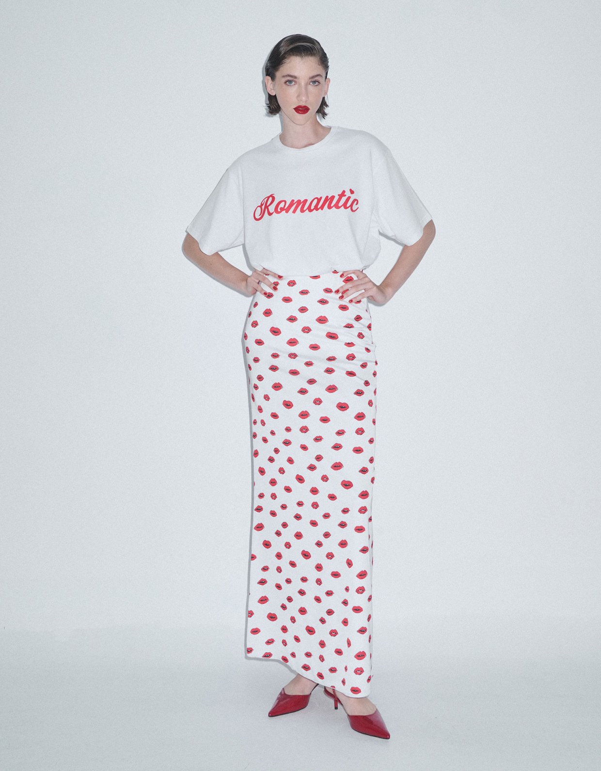 Combos Knitwear Romantic t-shirt white