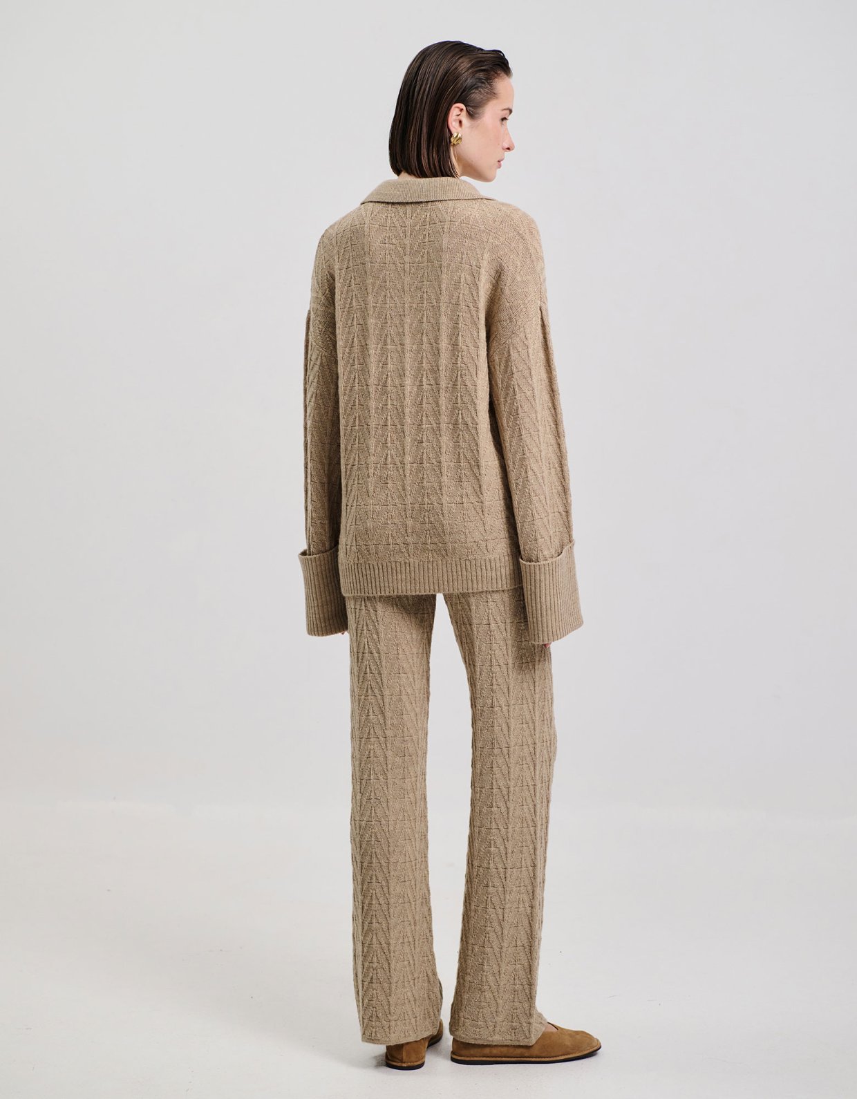 Combos Knitwear Pants links beige