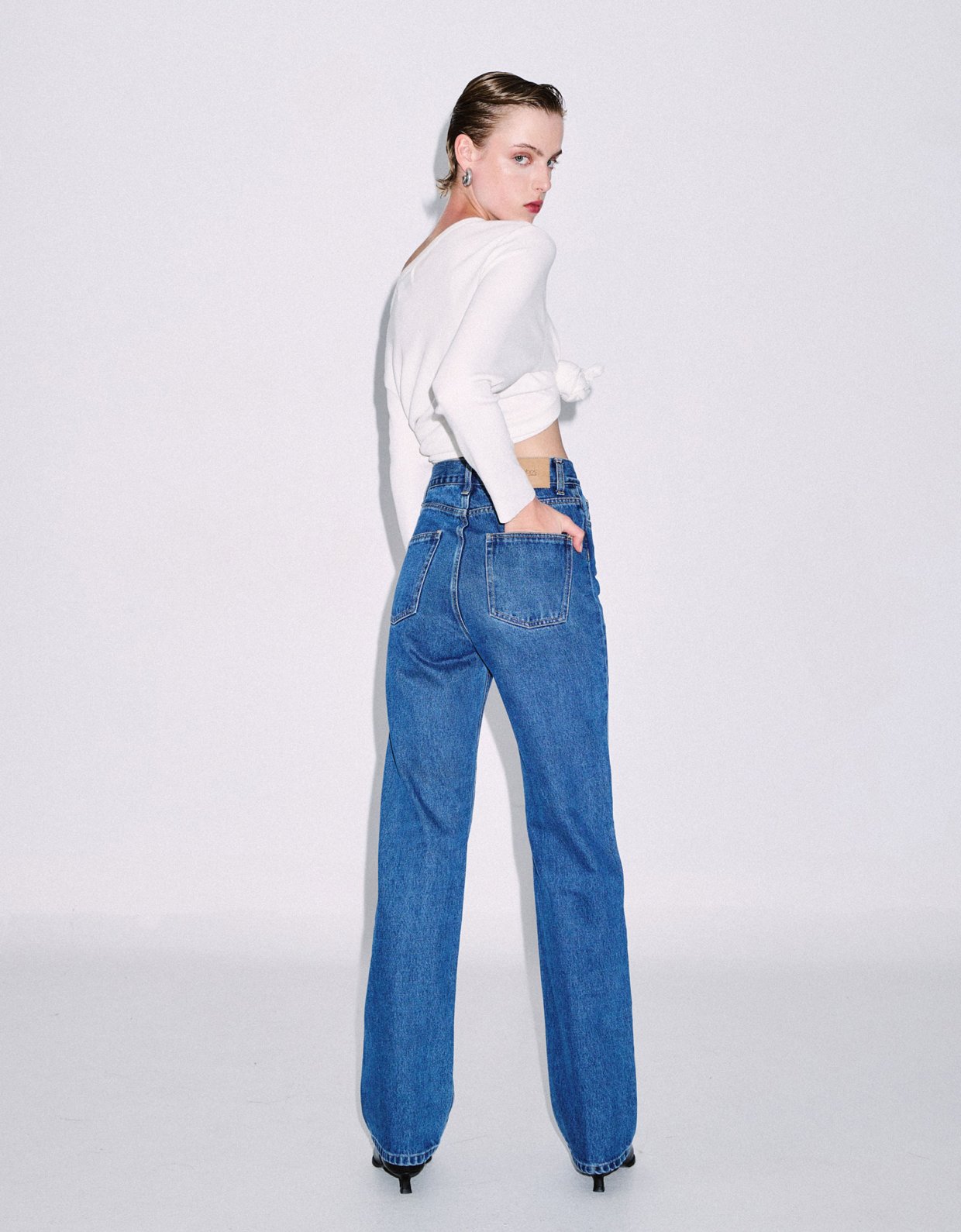 Combos Knitwear Denim trousers basic blue