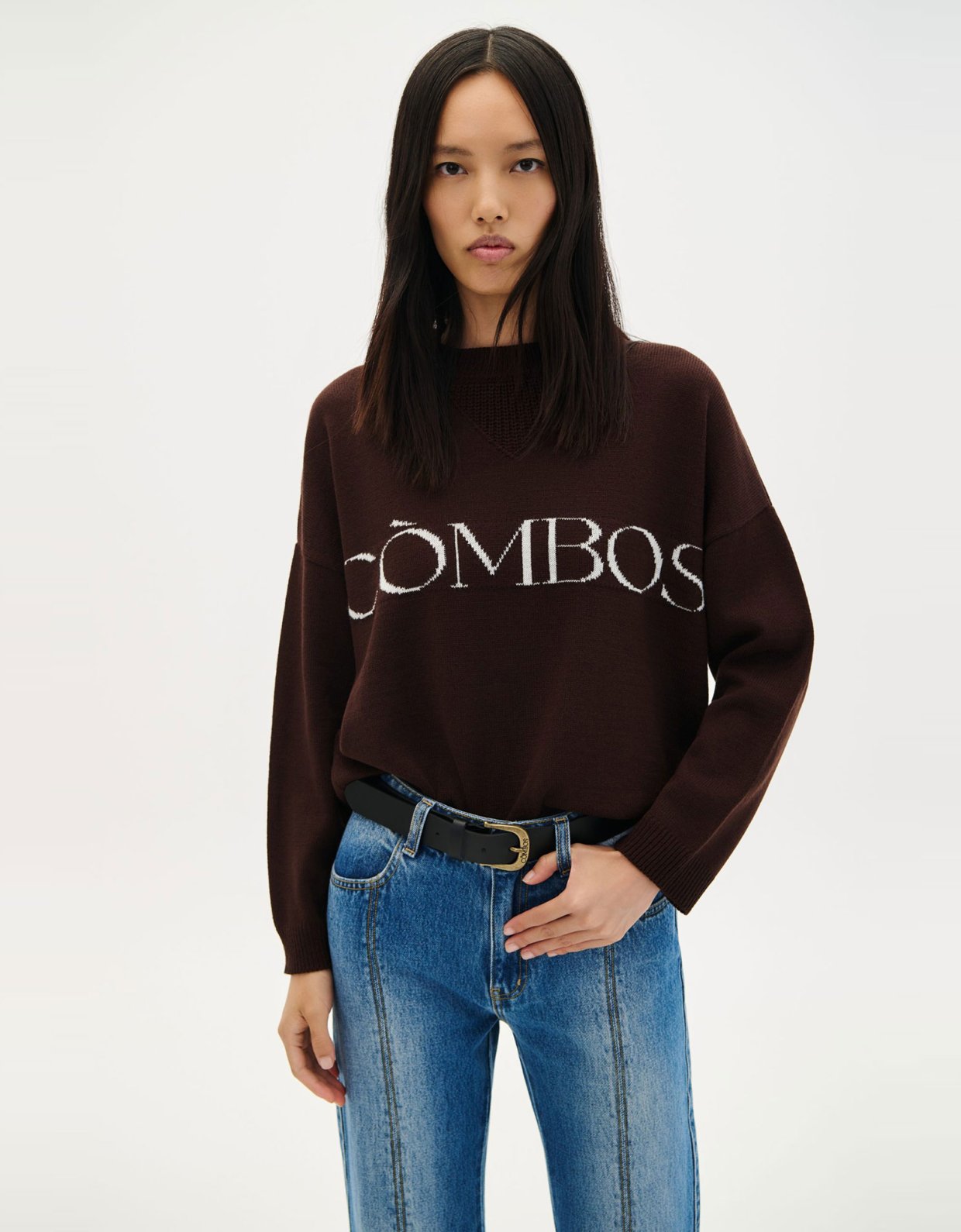 Combos Knitwear ‘’Combos’’ knit blouse brown
