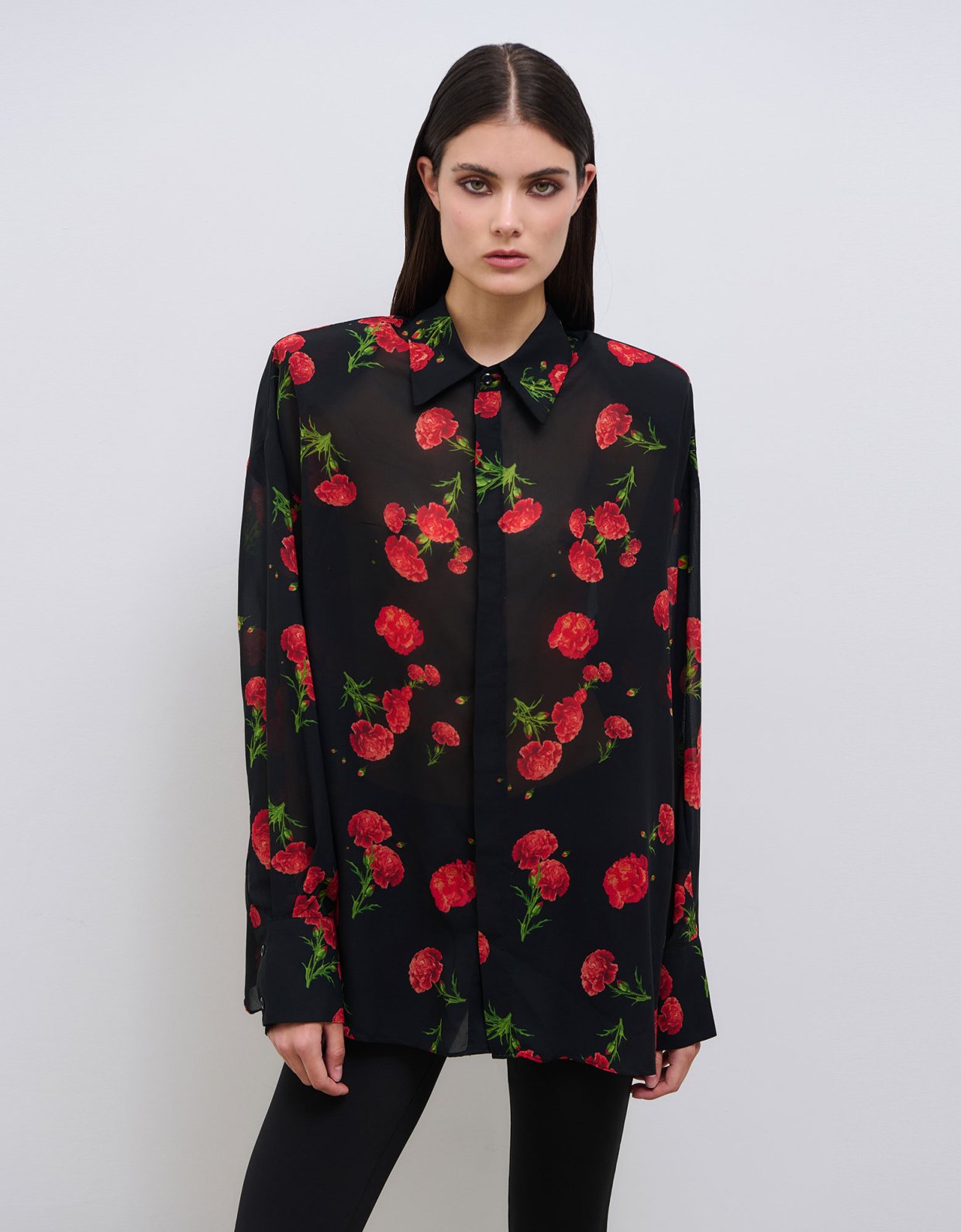 Combos Knitwear Carnation dream shirt black