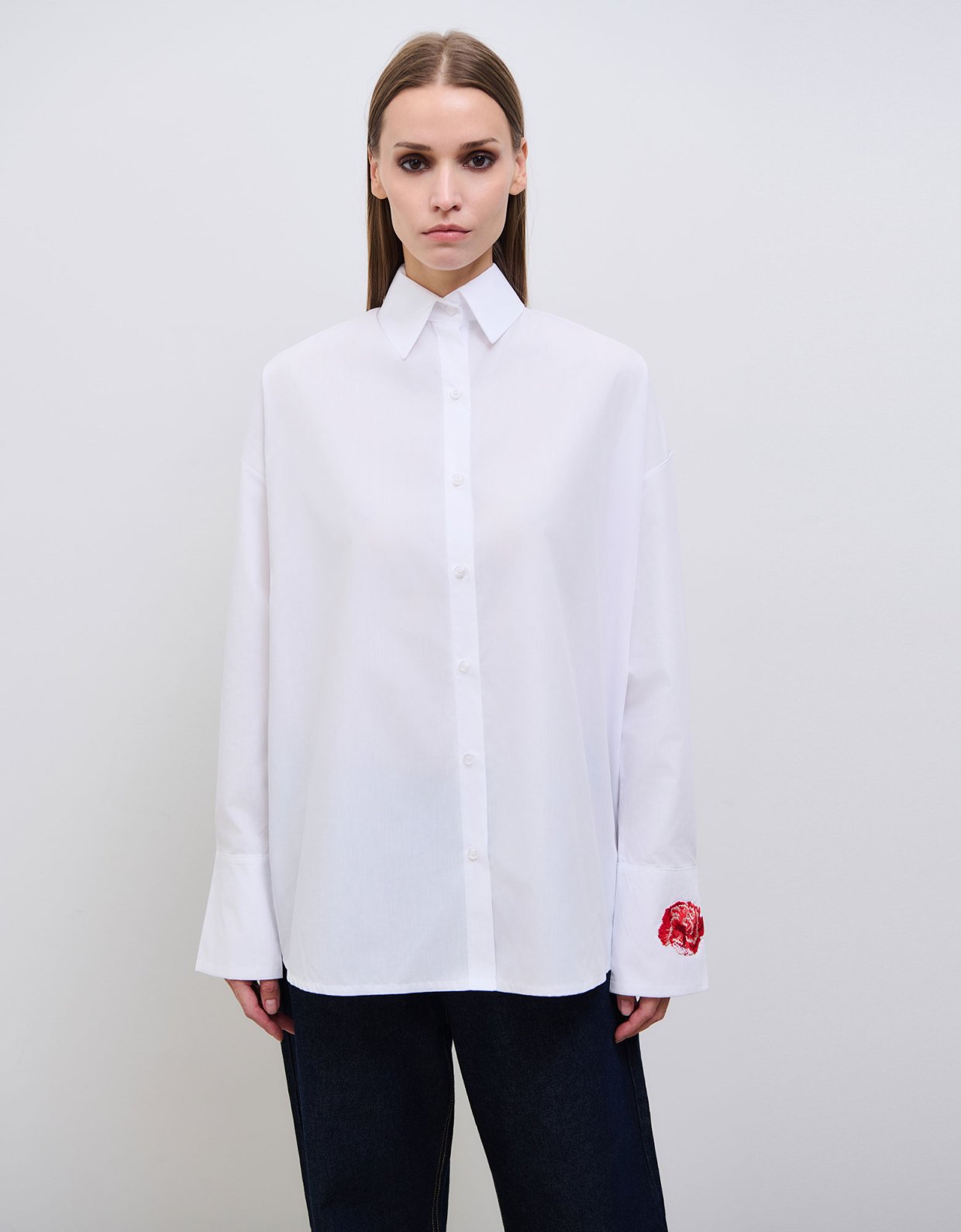 Combos Knitwear Bloom shirt white