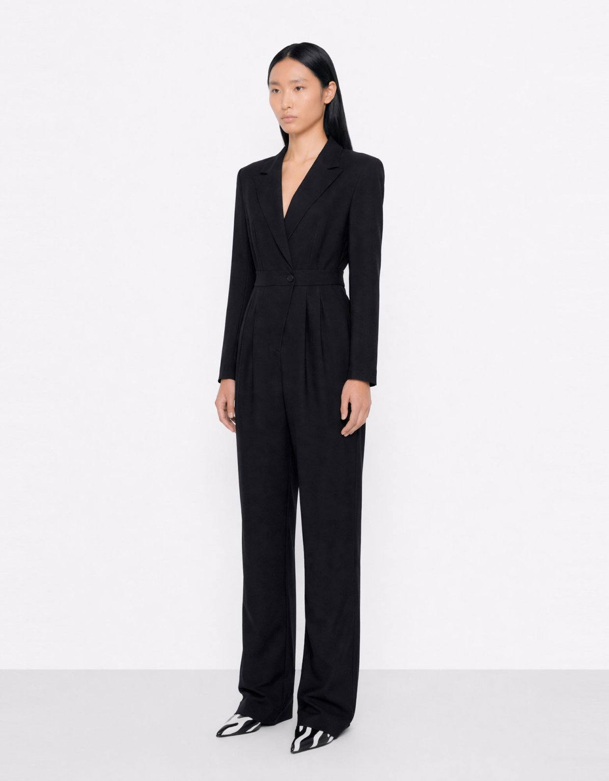 Mallory the label Winter bloom black jumpsuit