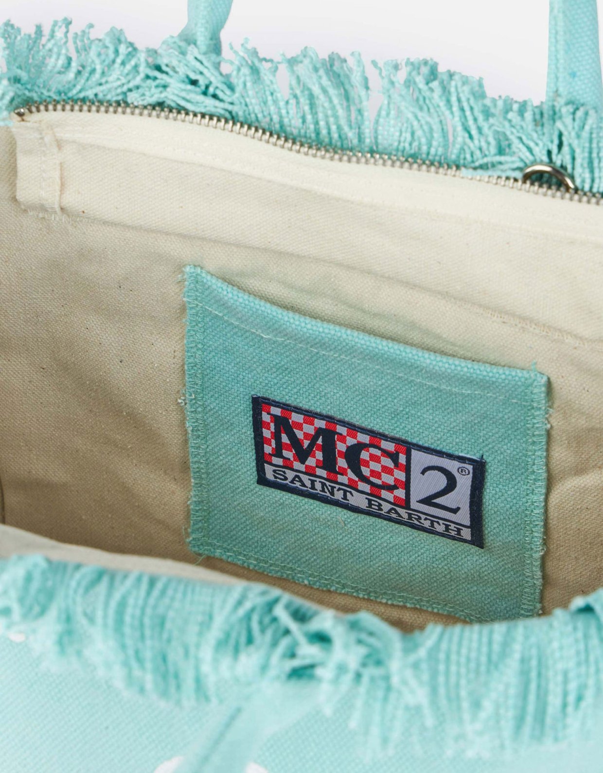 MC2 Saint Barth Water green cotton canvas Colette handbag