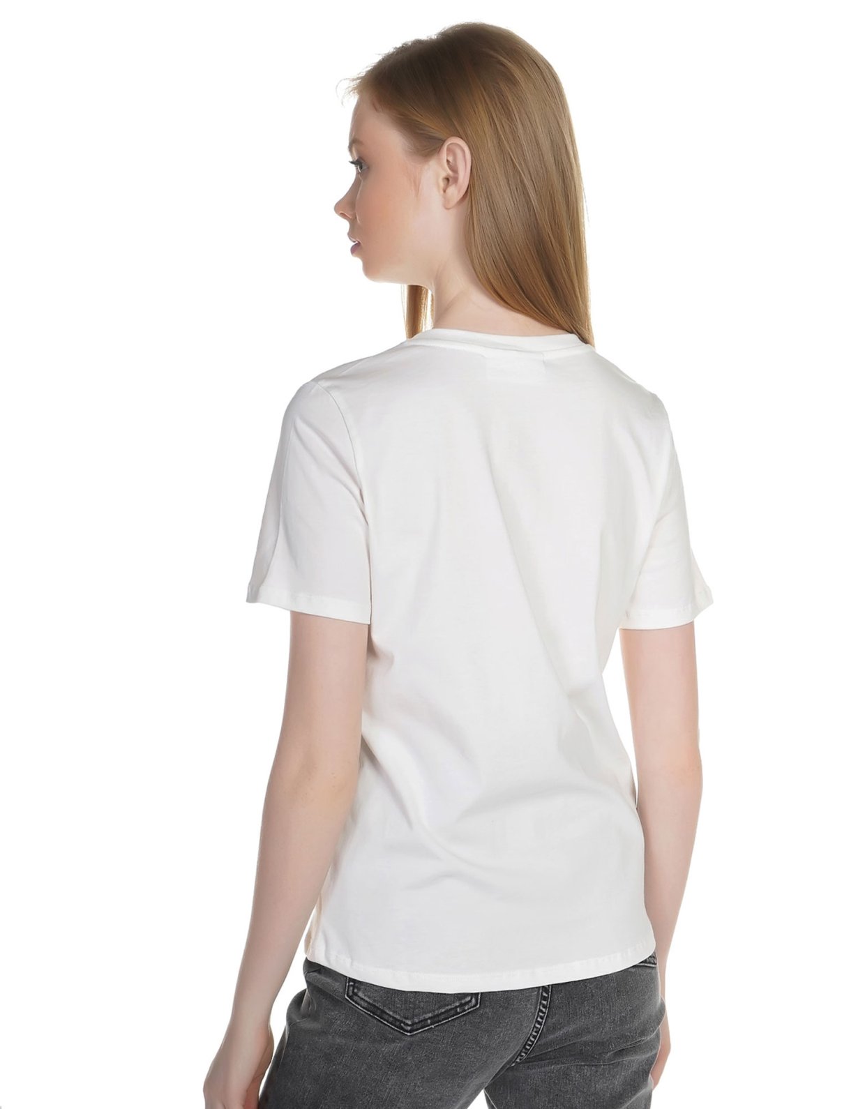 Kendall + Kylie Square logo t-shirt off white