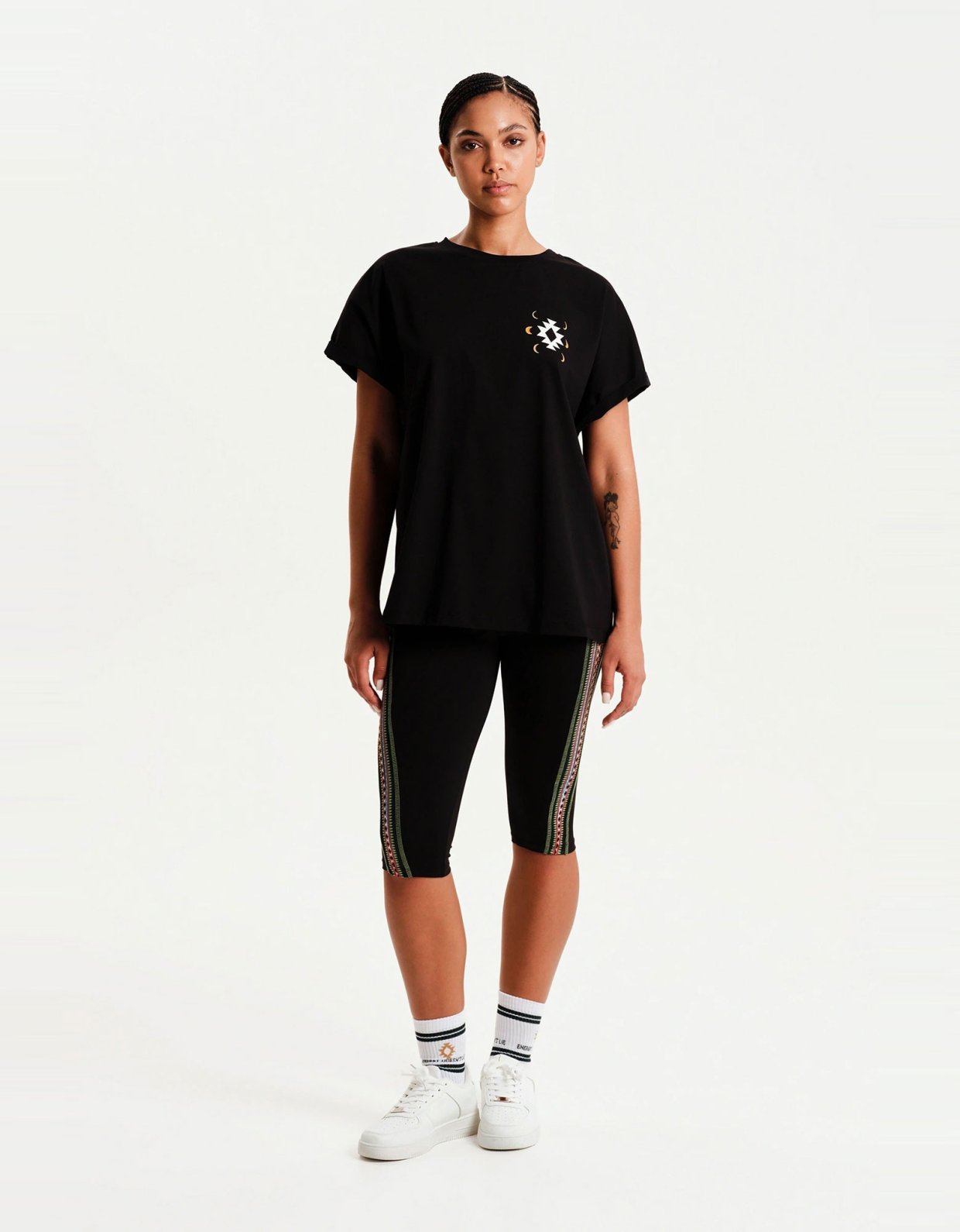Peace and Chaos Serenity loose art t-shirt black