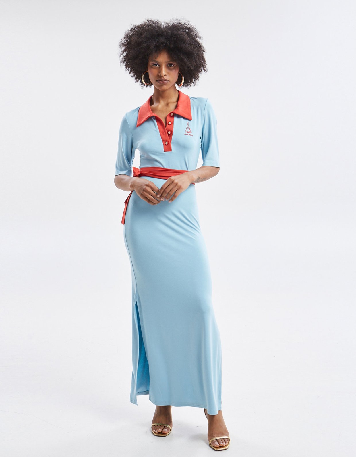 Ananke Clothing Yara polo dress ciel
