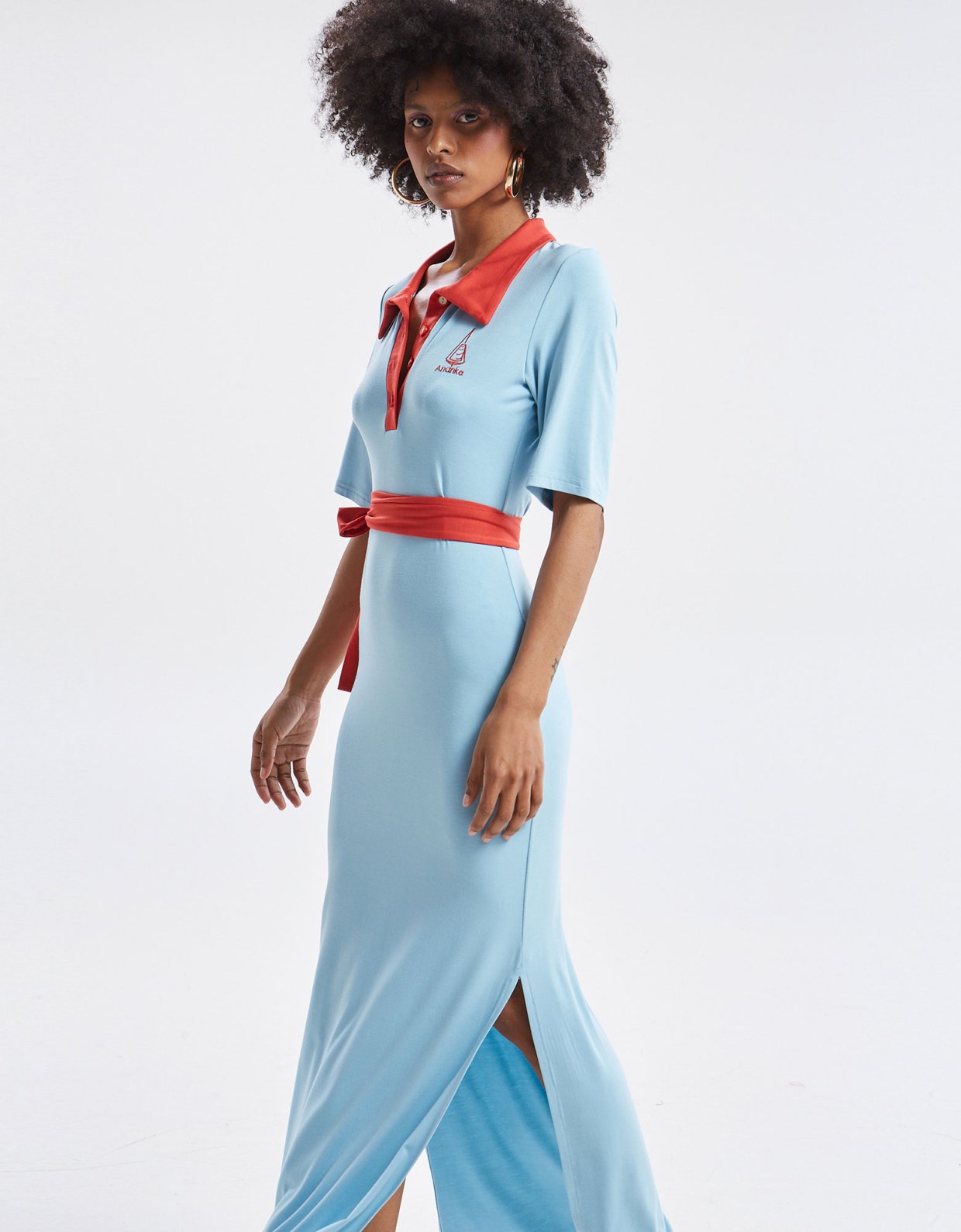 Ananke Clothing Yara polo dress ciel