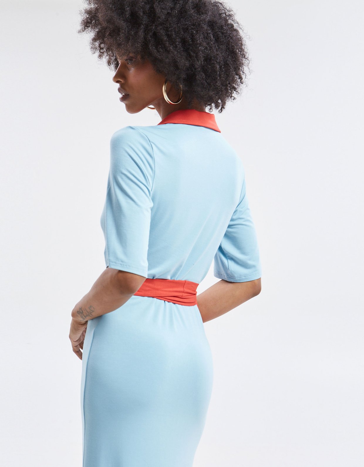 Ananke Clothing Yara polo dress ciel