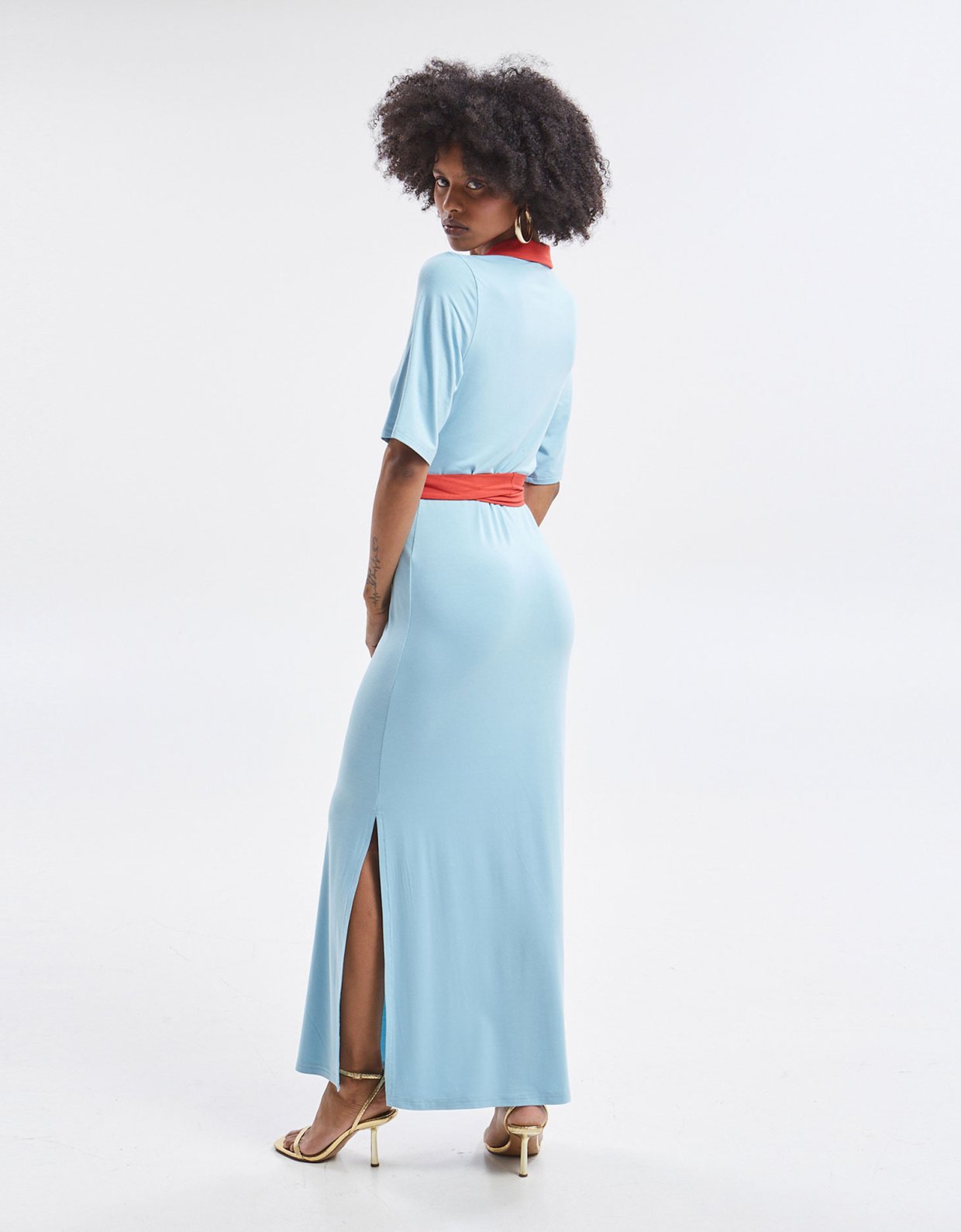 Ananke Clothing Yara polo dress ciel