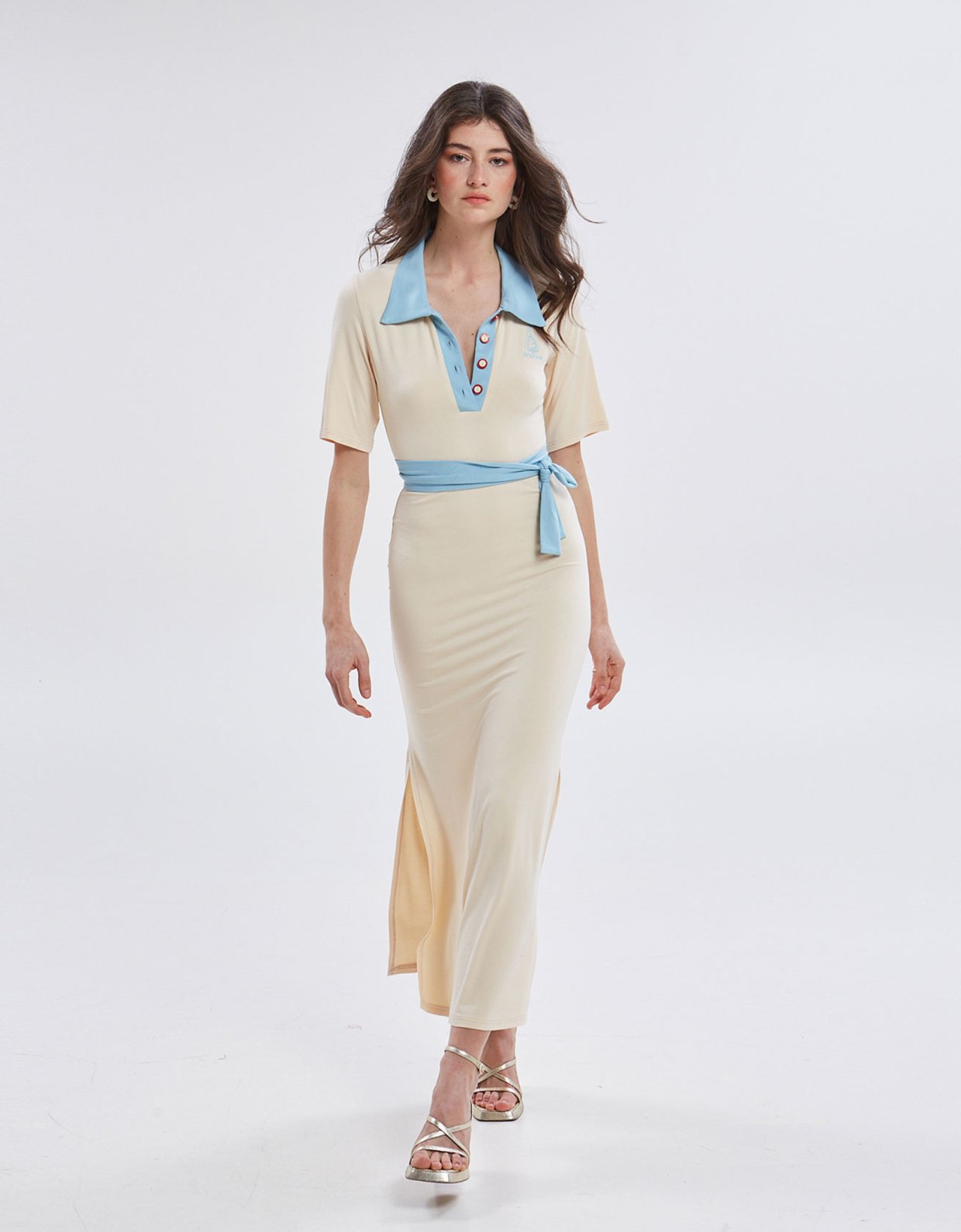 Ananke Clothing Yara polo dress ecru