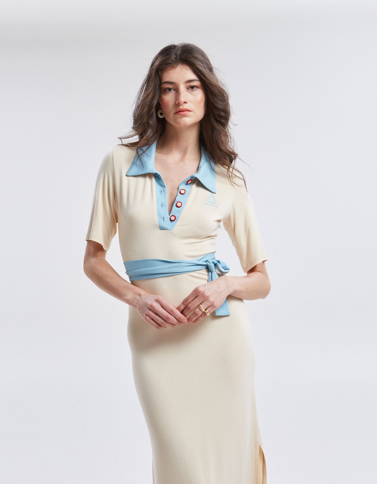 Ananke Clothing Yara polo dress ecru