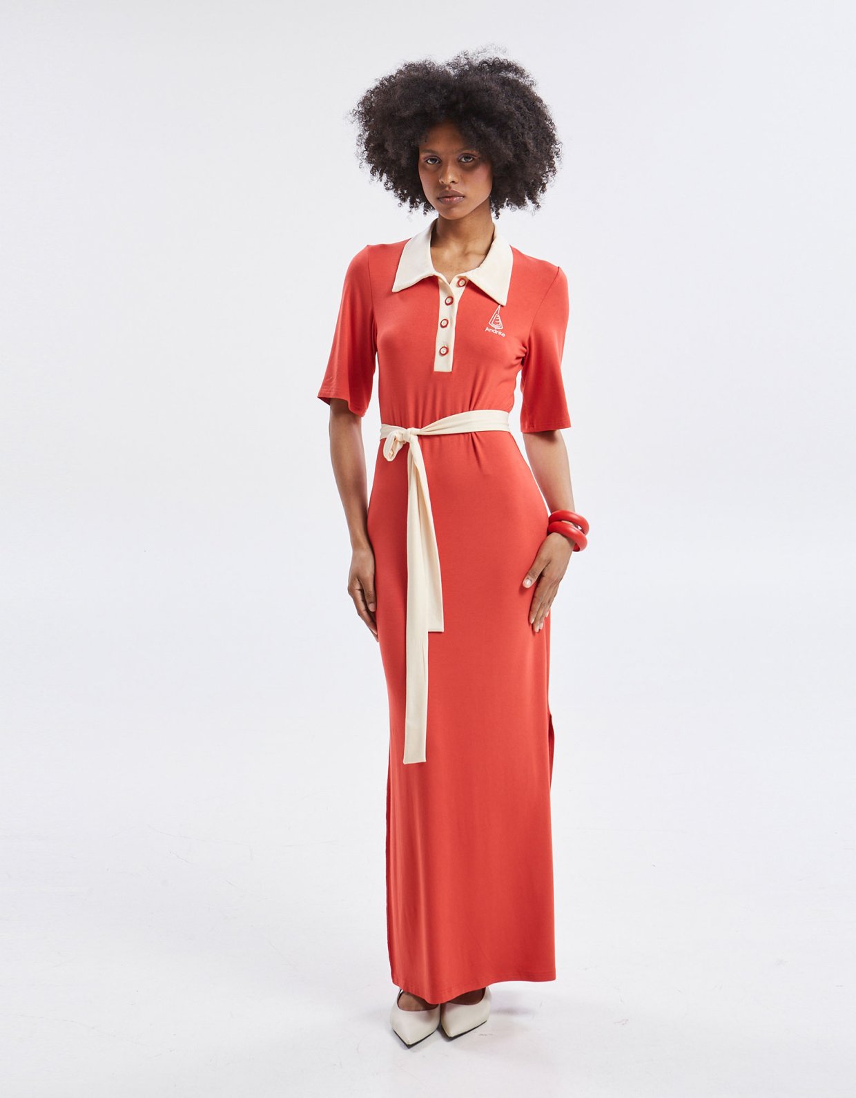 Ananke Clothing Yara polo dress red