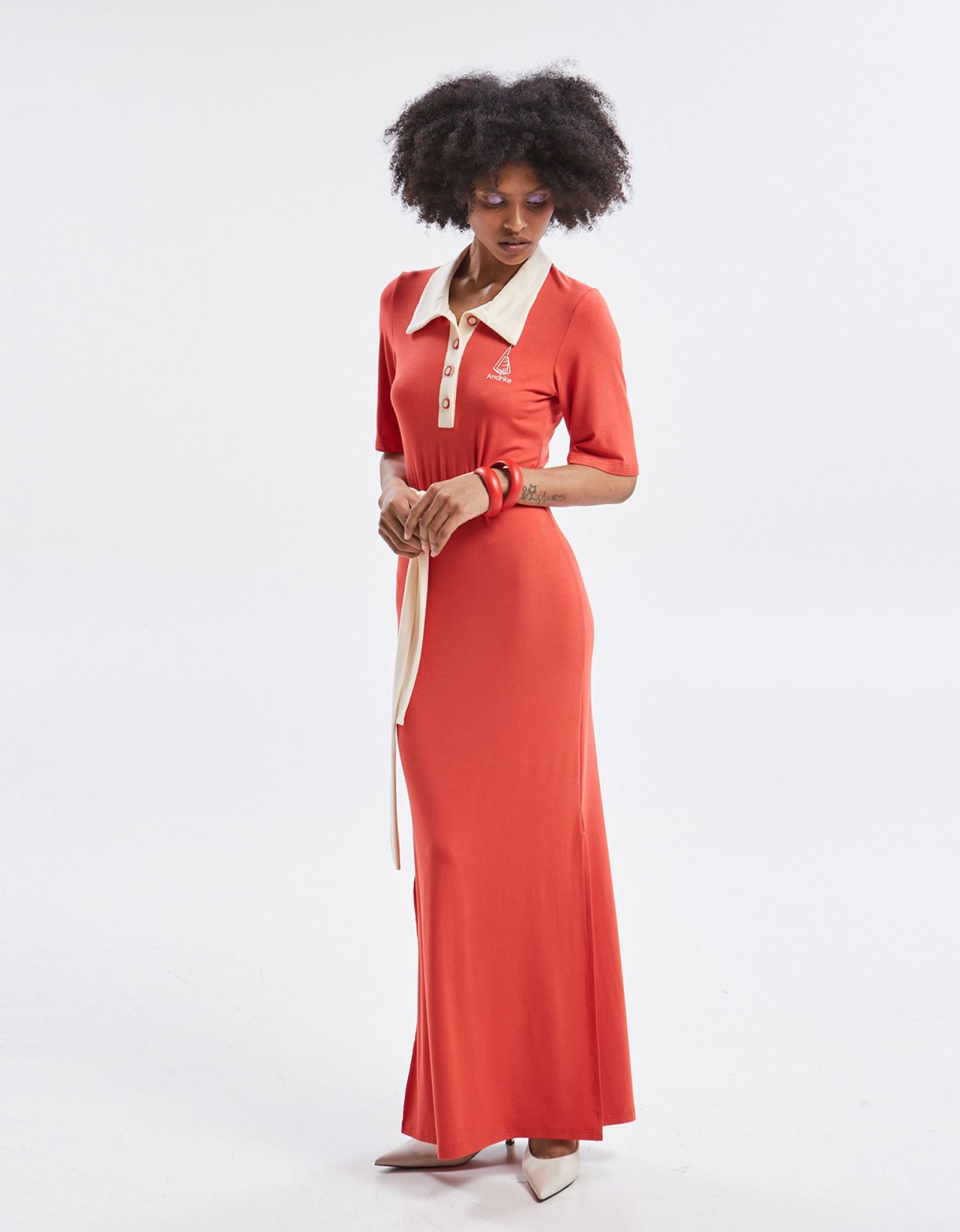 Ananke Clothing Yara polo dress red