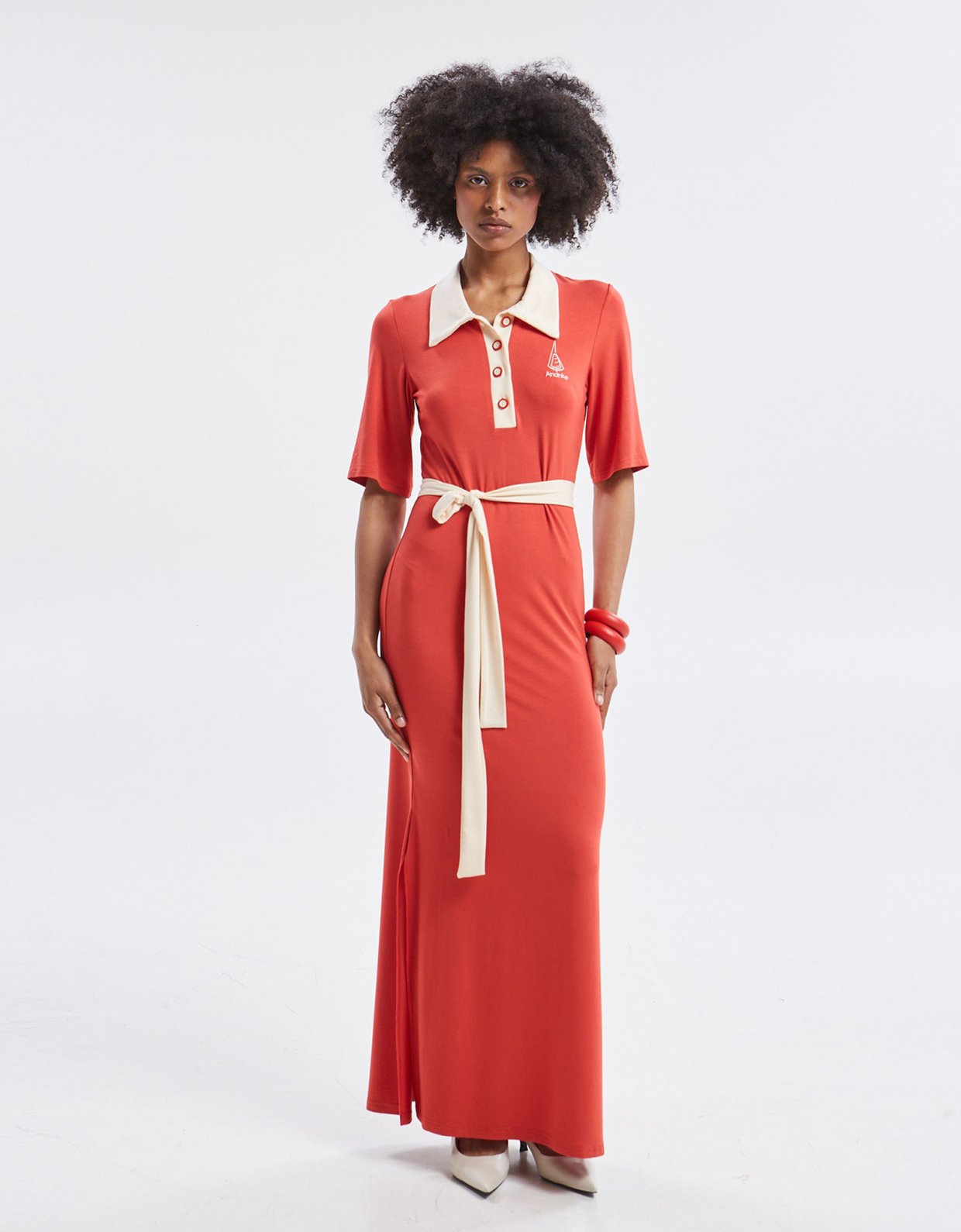 Ananke Clothing Yara polo dress red