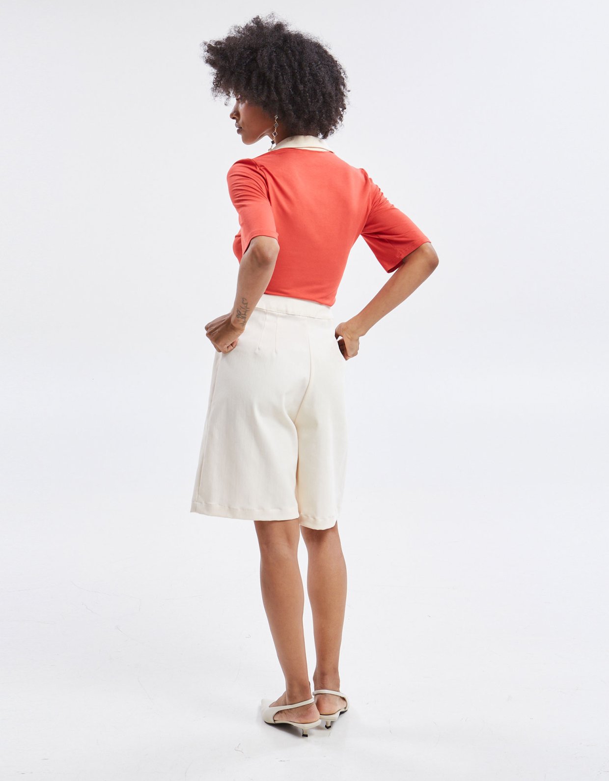 Ananke Clothing Yara polo top red