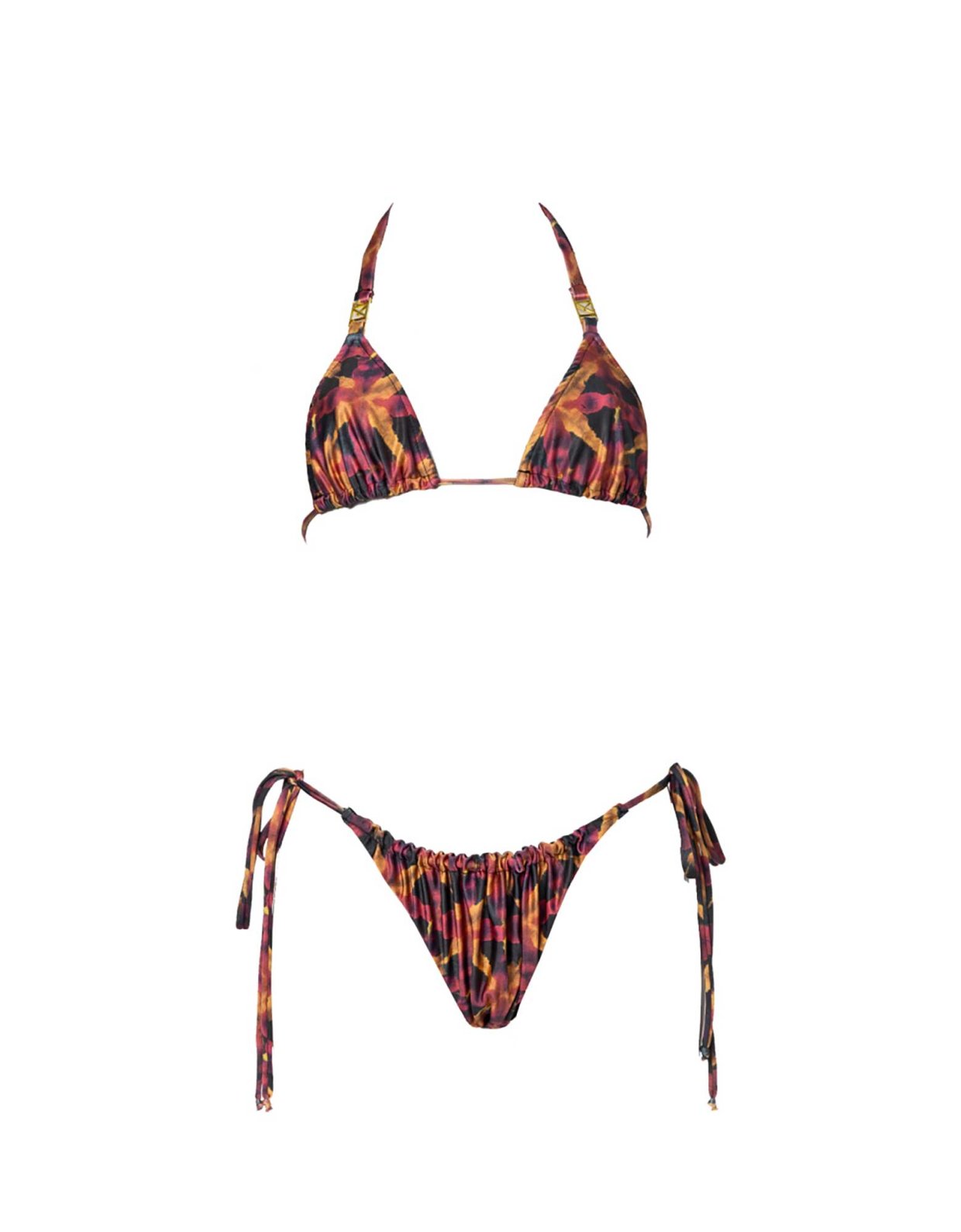 Mallory the label Mayra bikini magenta black print