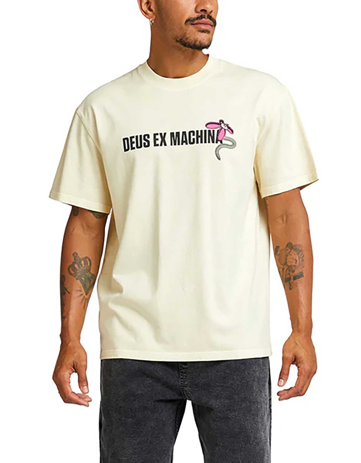 Deus Ex Machina Surf shop tee dirty white