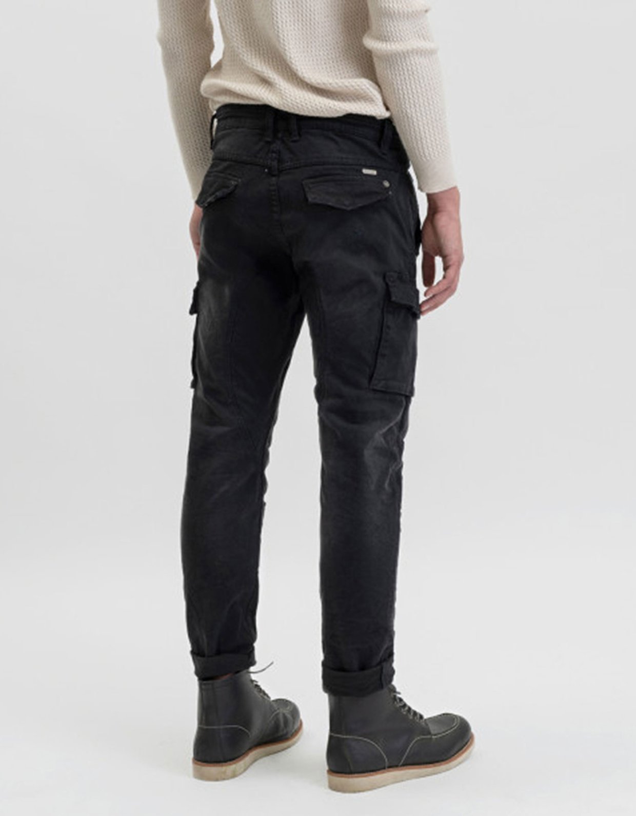 Gianni Lupo Slim fit cargo pants black