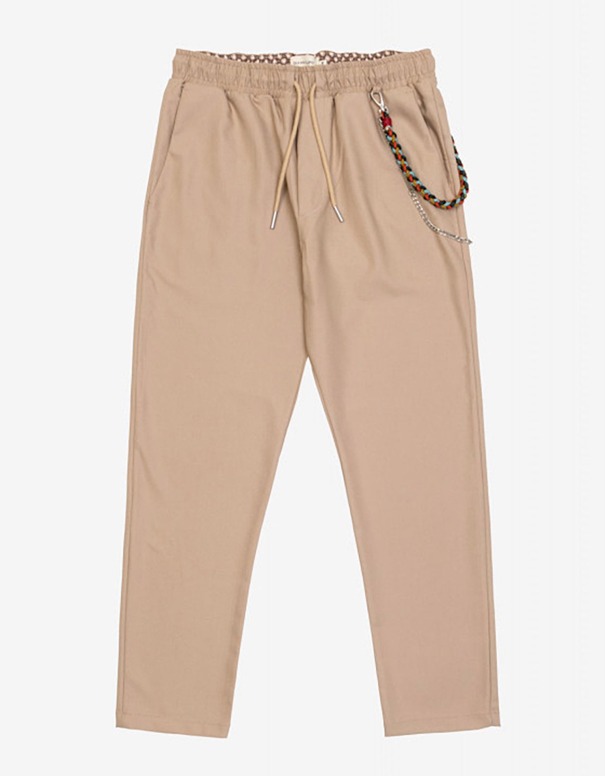 Gianni Lupo Comfortfit drawstring trouser beige