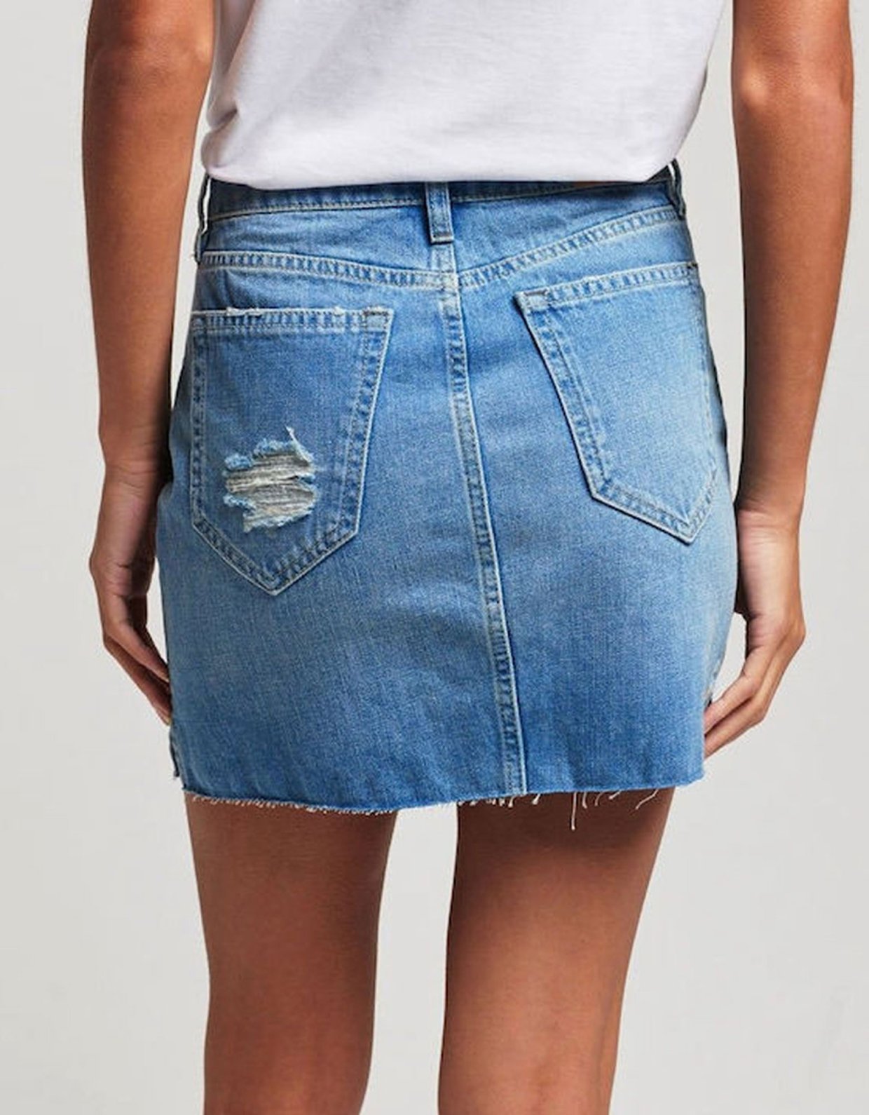Superdry Vintage denim mini skirt