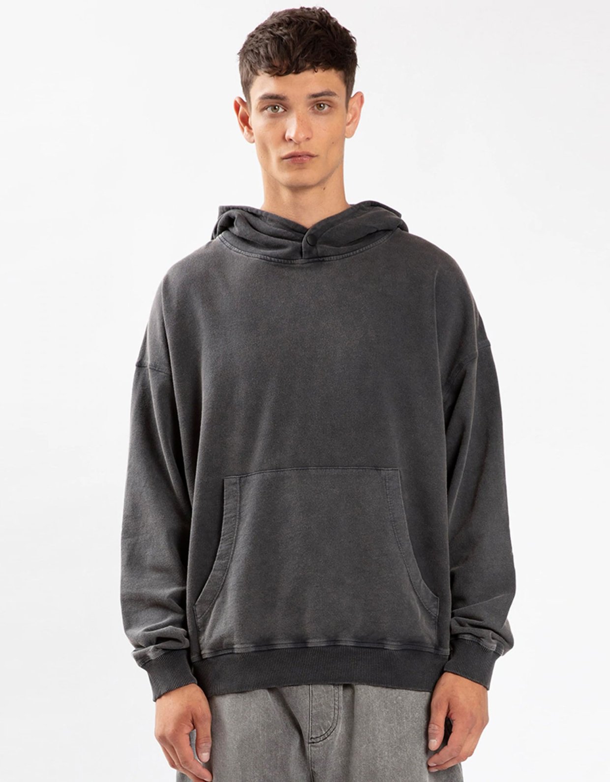 Religion Irridescent hoody washed charcoal