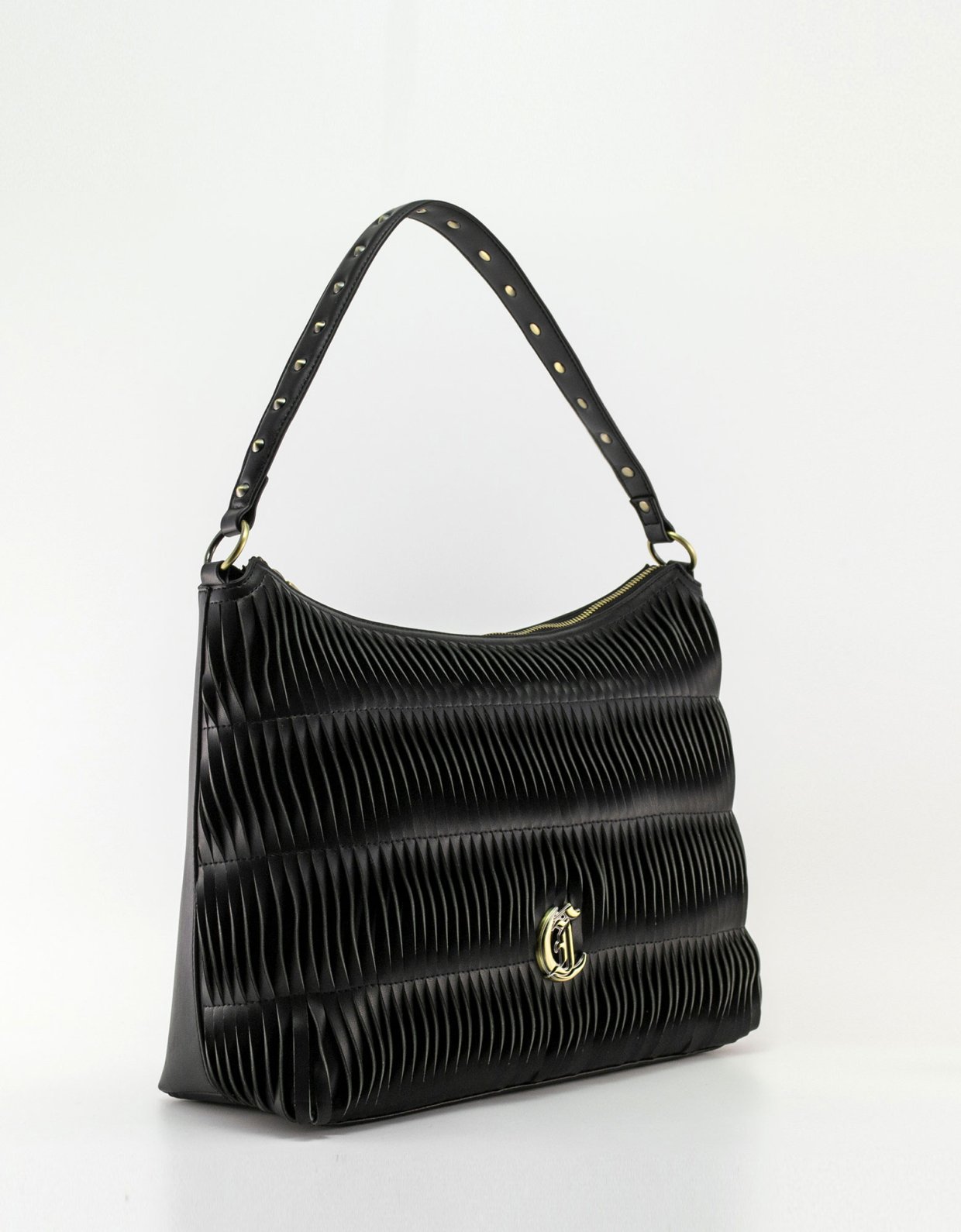 Just Cavalli Range gothic woving tote bag black