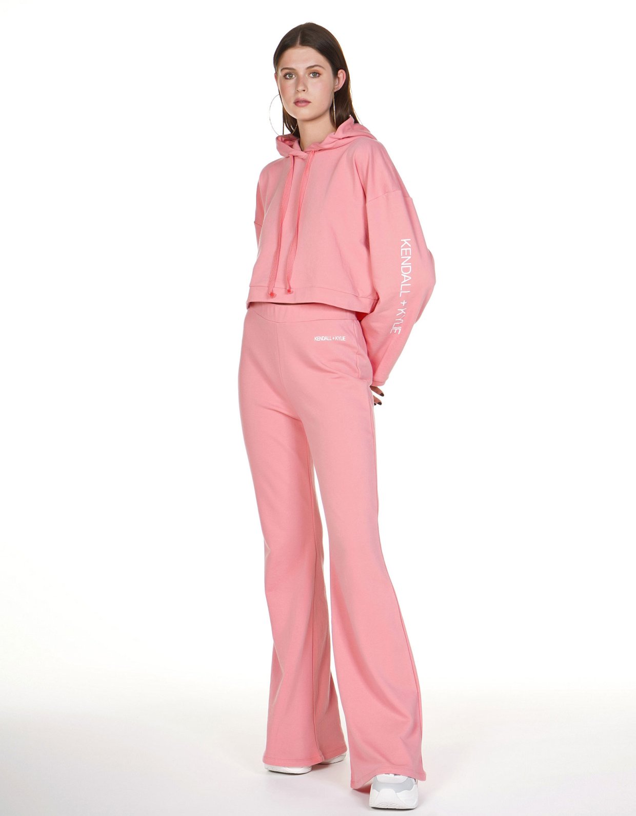 Kendall + Kylie Flared sweatpants rose pink