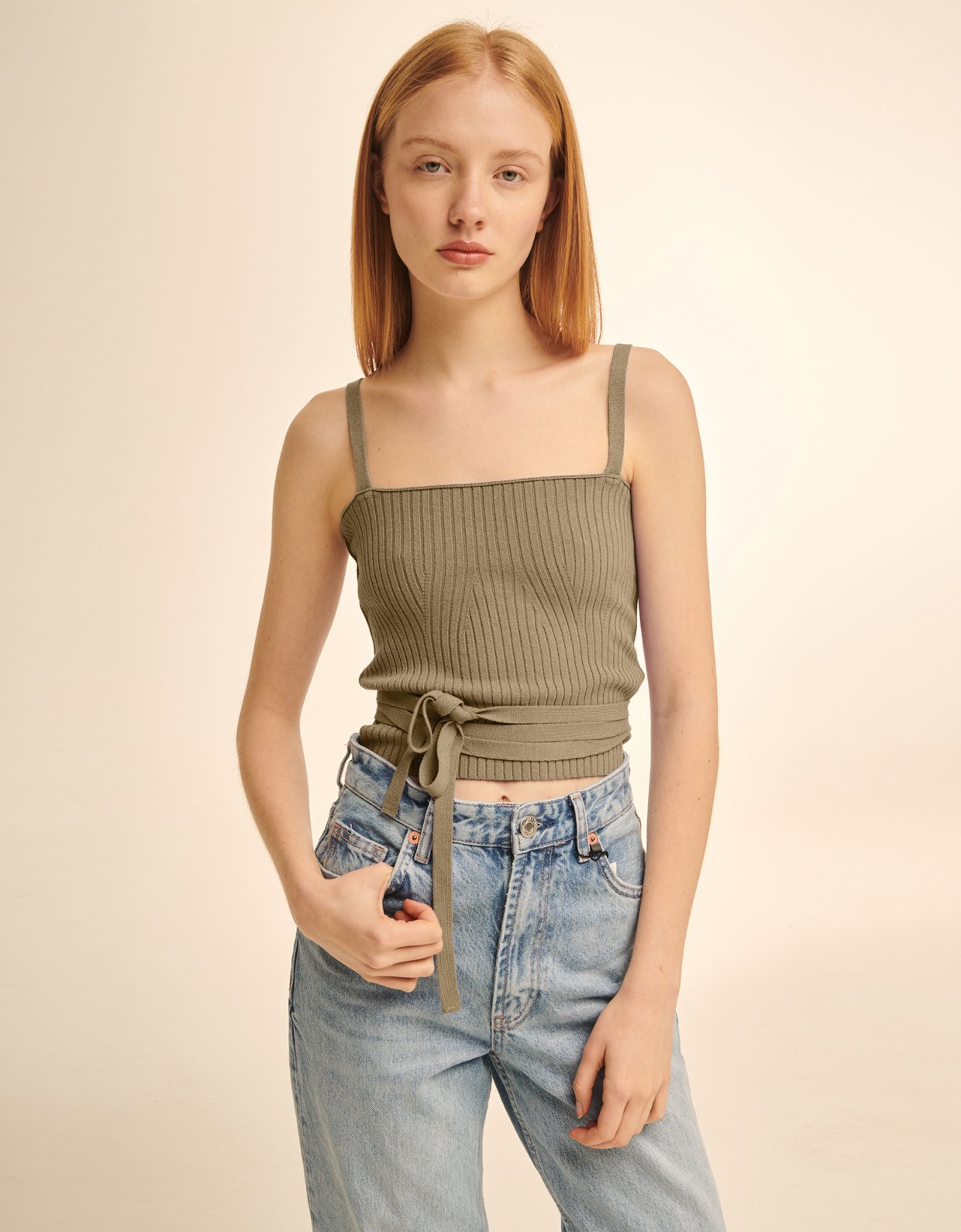 Combos Knitwear Combos S002 – Knitted top cord beige