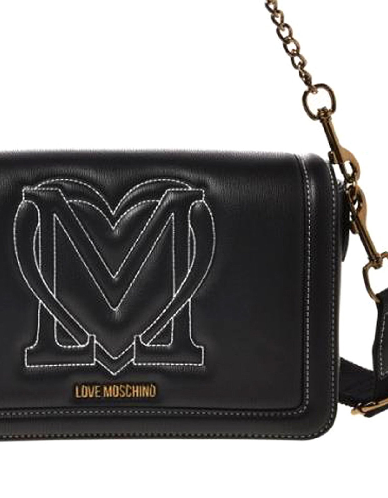 Love Moschino My heart shoulder bag nero