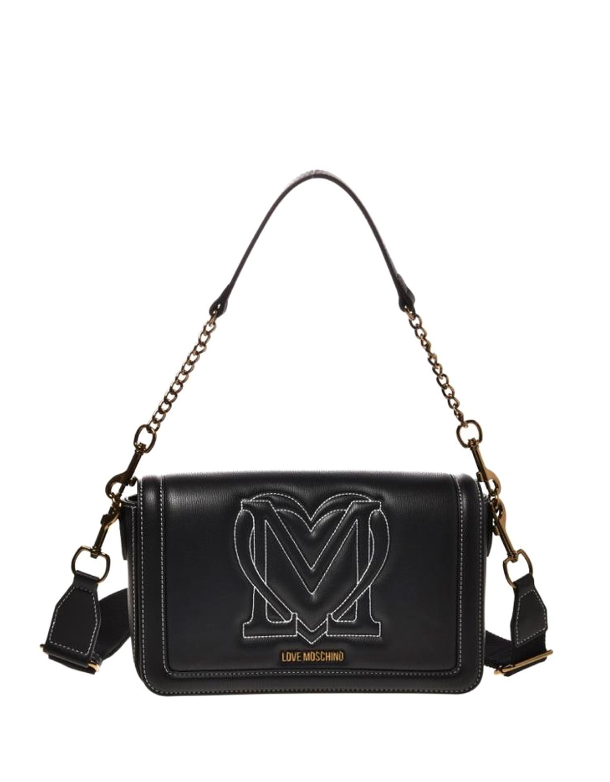 Love Moschino My heart shoulder bag nero