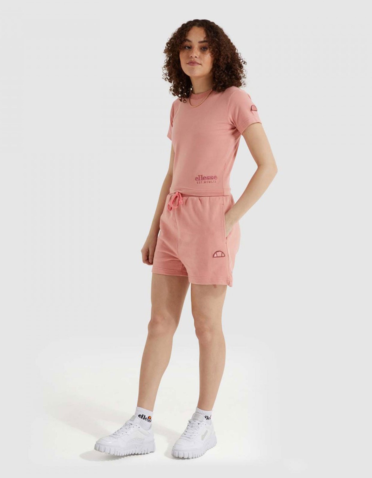Ellesse Nano arrow shorts pink