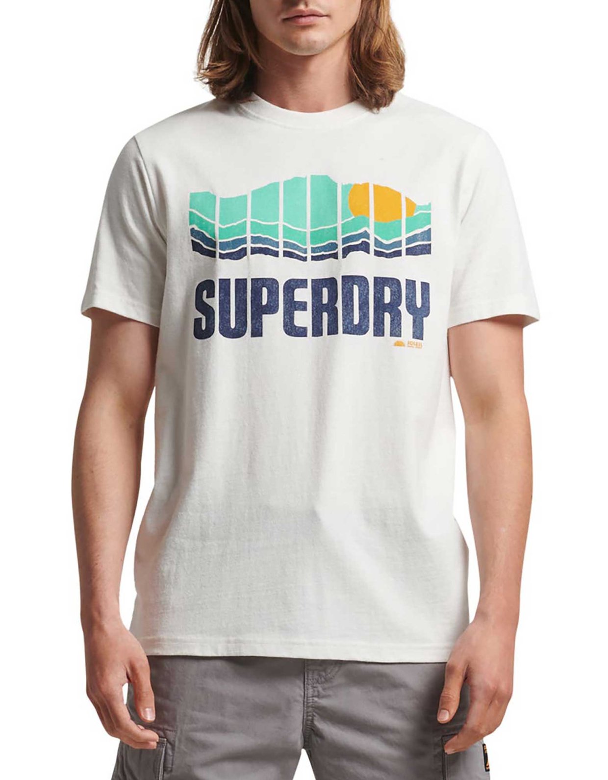 Superdry Vintage great outdoors tee natural white marl