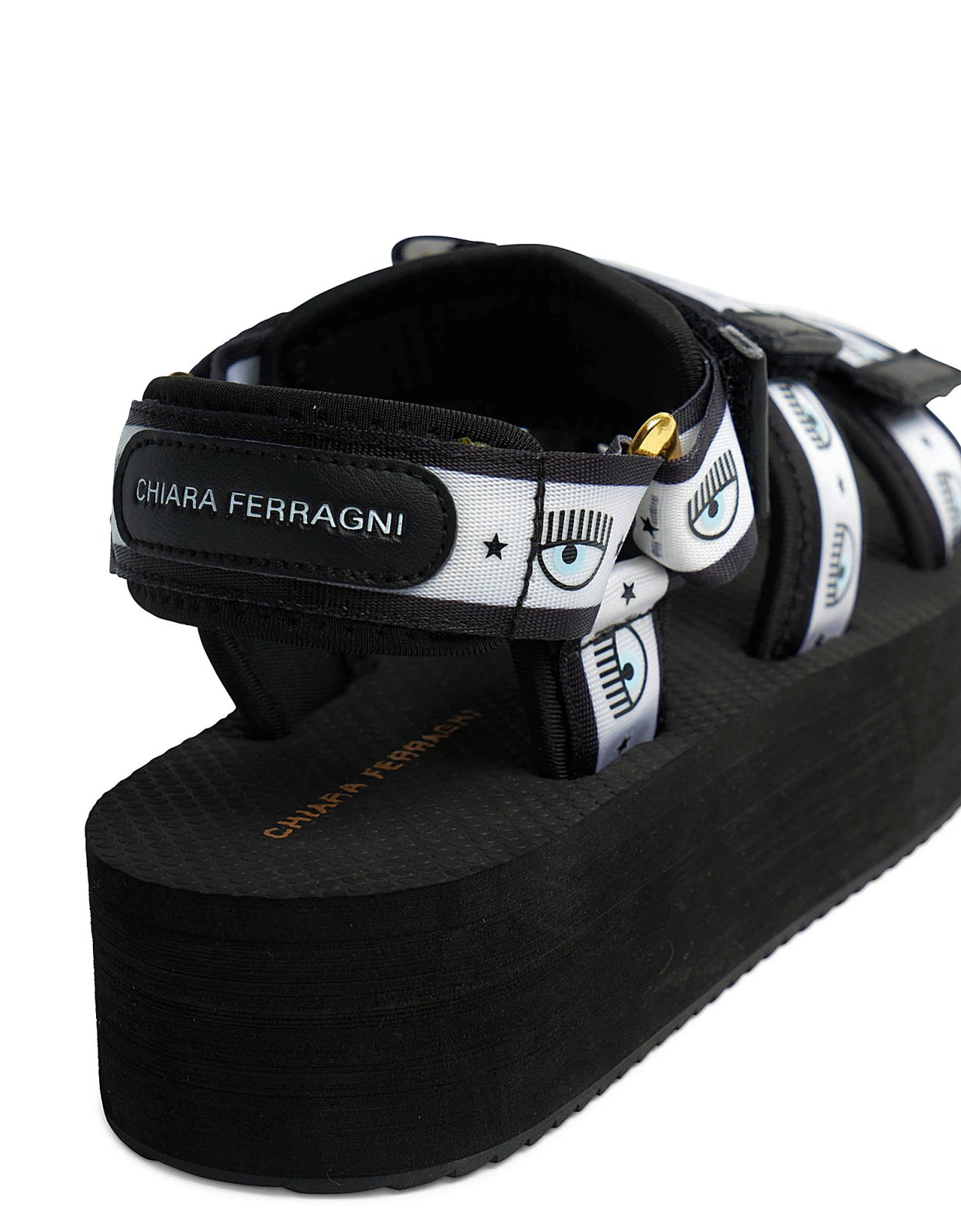 Chiara Ferragni Logomania sandal black