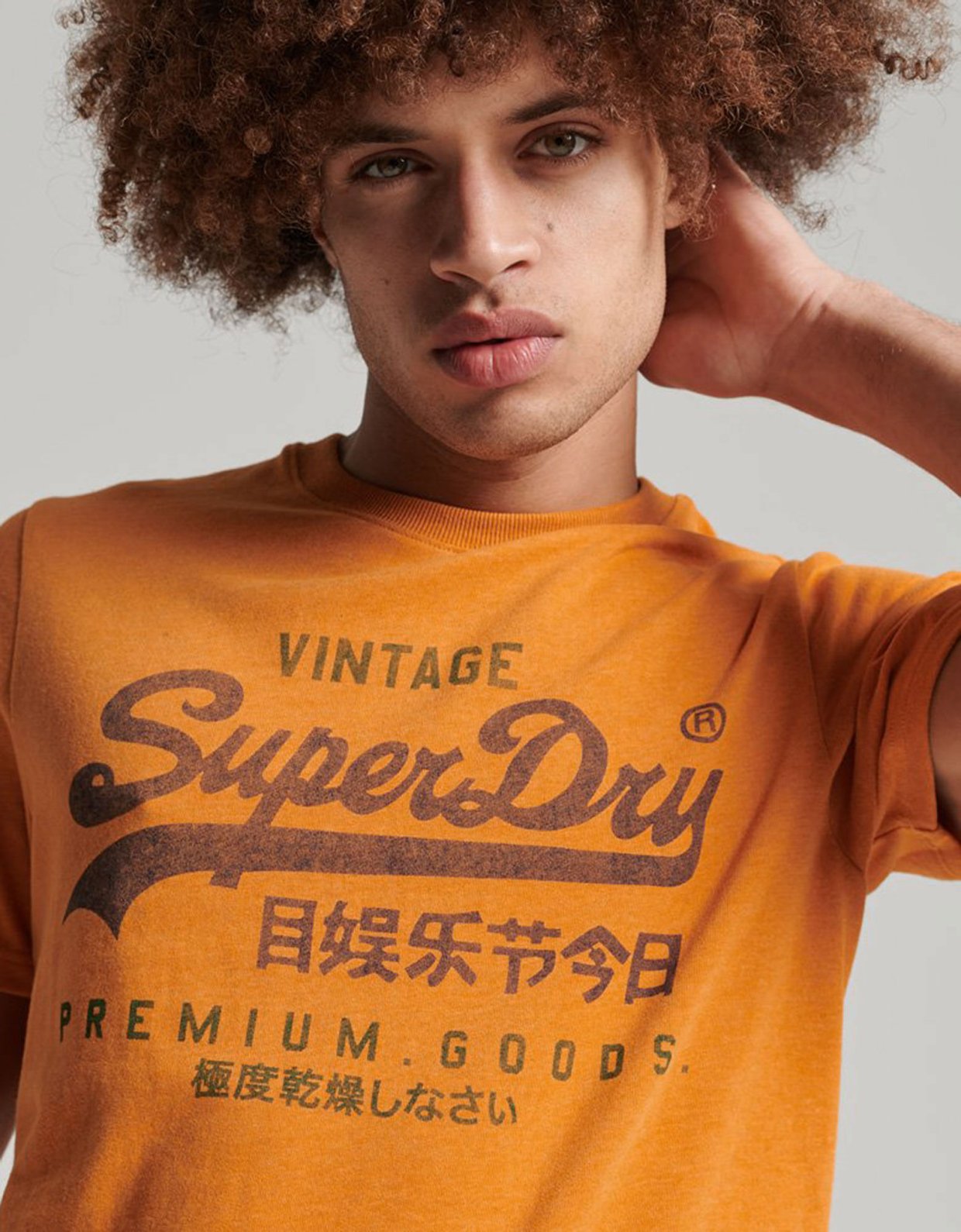 Superdry Vintage vl classic tee thrift gold marl