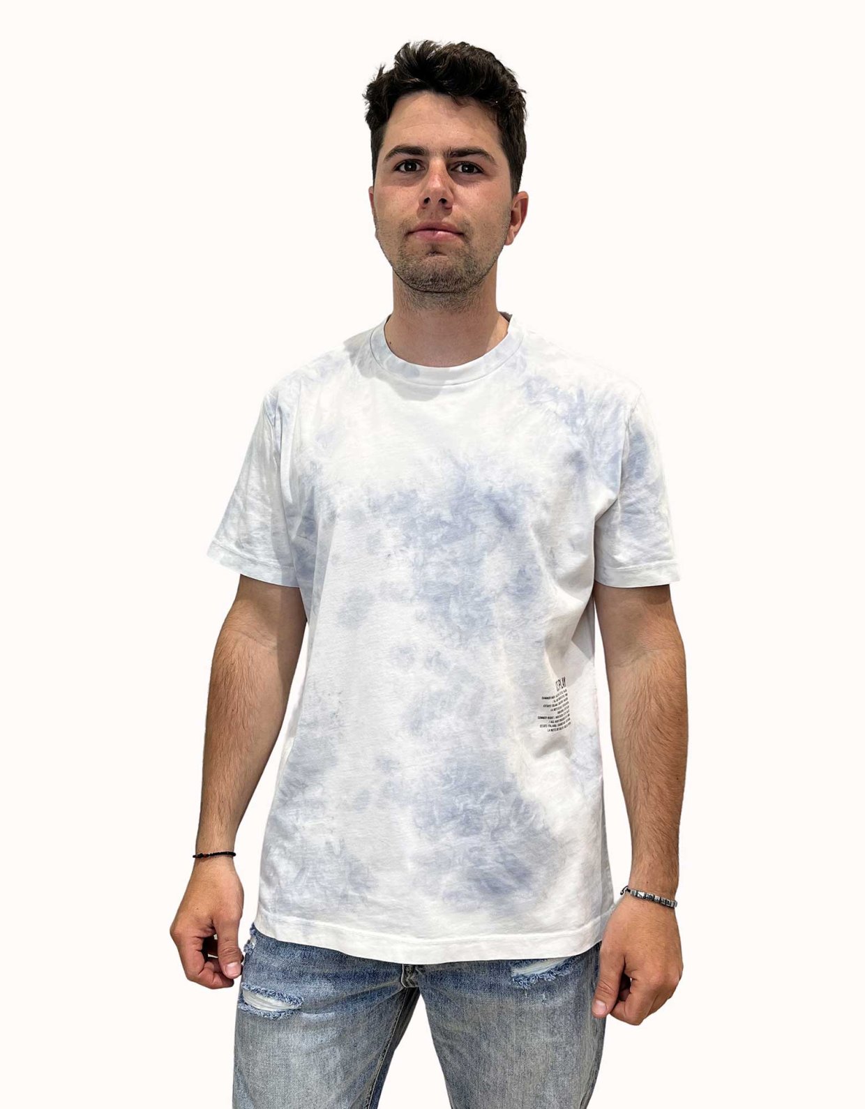 Ice Play Tie dye jersey t-shirt white grey