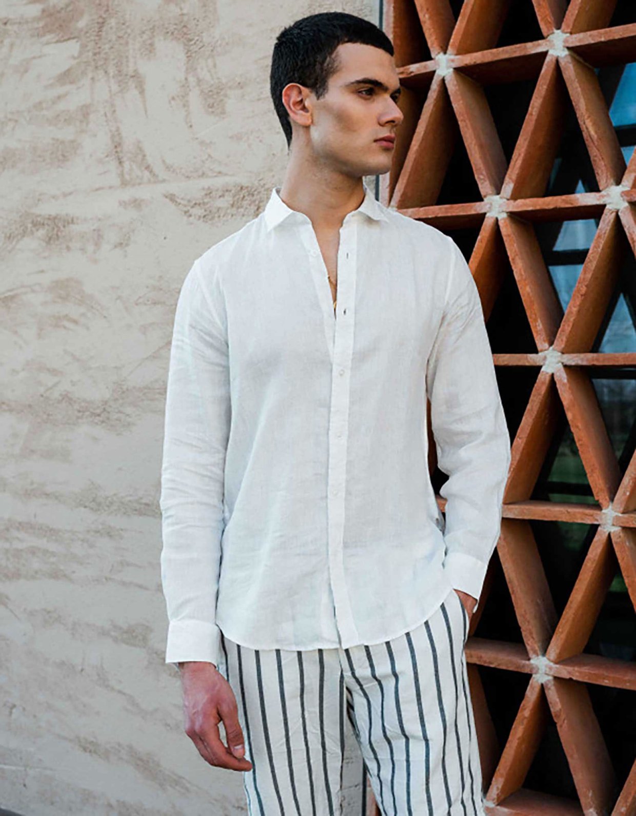 Gianni Lupo Linen shirt white