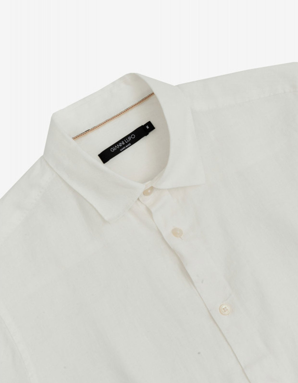 Gianni Lupo Linen collar shirt white