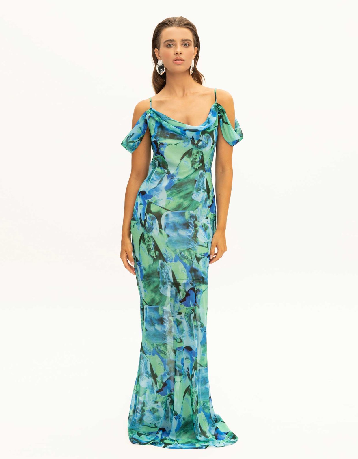 Ciel Concept Sea salt mermaid maxi dress