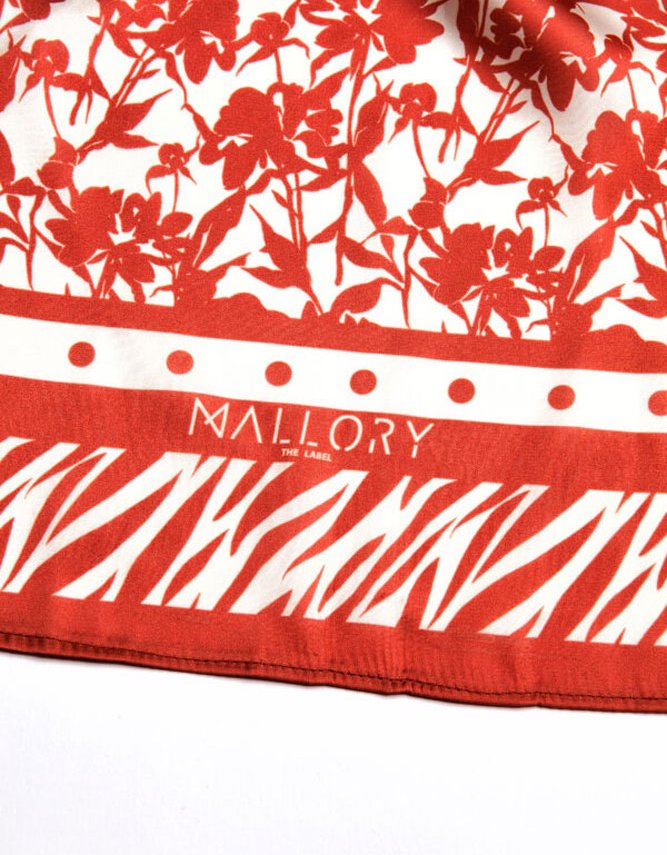 Mallory the label Versilia large terracotta scarf