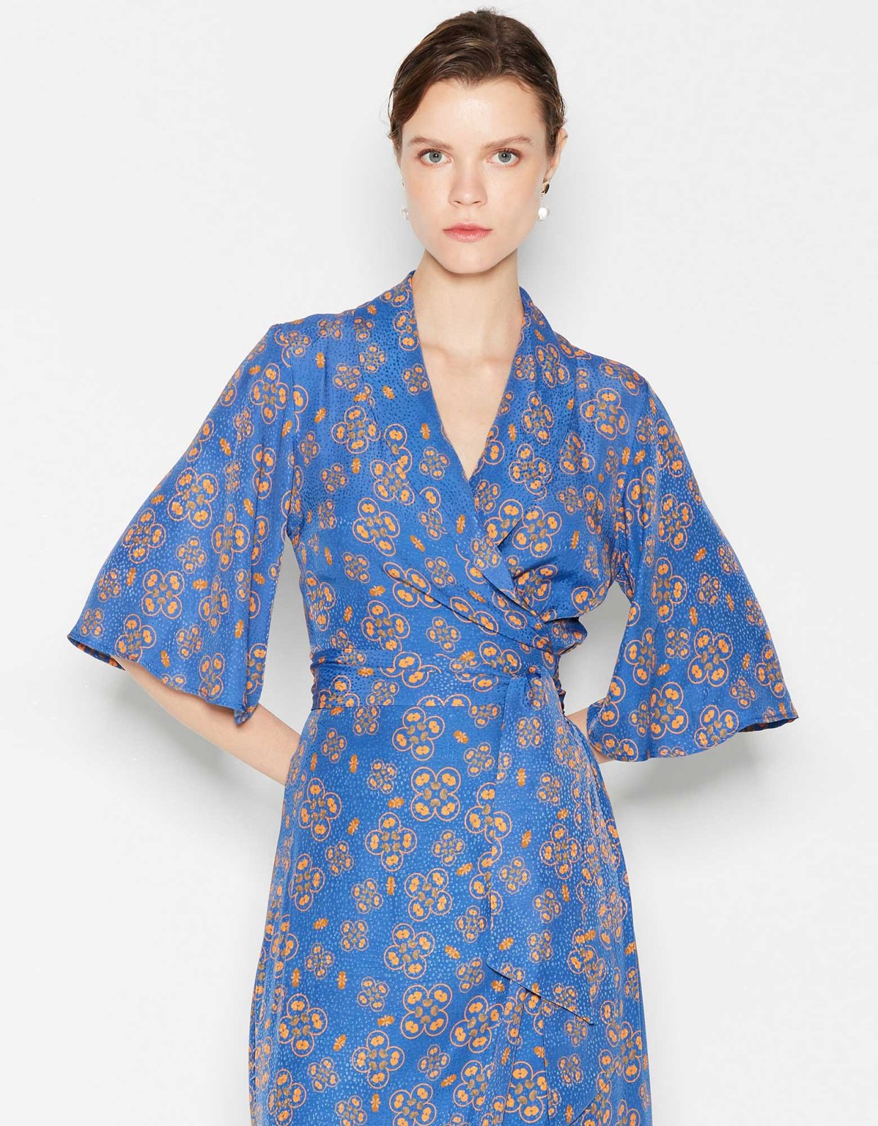 Nadia Rapti Oceana wrap dress blue