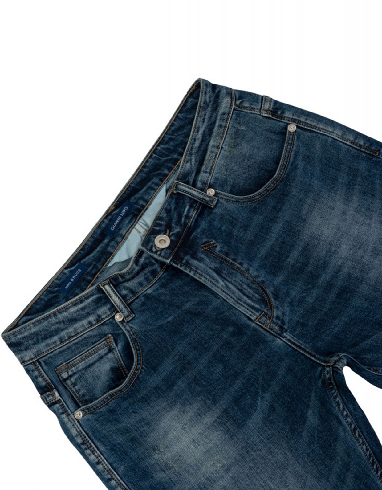 Gianni Lupo Bruce medium wash jeans